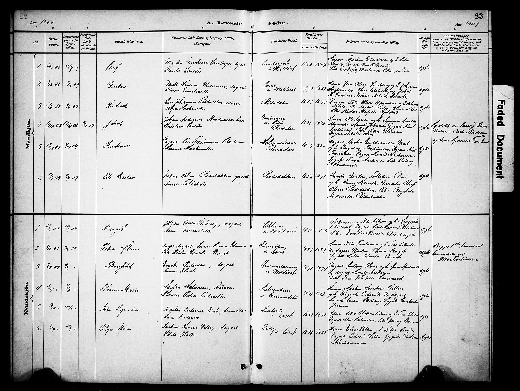 Åmot prestekontor, Hedmark, AV/SAH-PREST-056/H/Ha/Hab/L0013: Parish register (copy) no. 13, 1895-1910, p. 23
