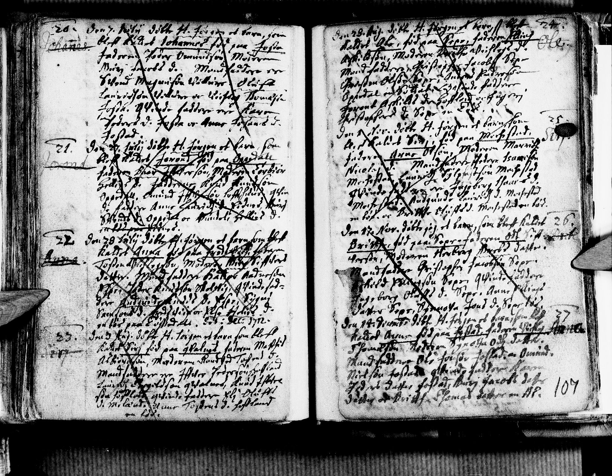 Ullensvang sokneprestembete, SAB/A-78701/H/Haa: Parish register (official) no. A 1 /1, 1669-1718, p. 107