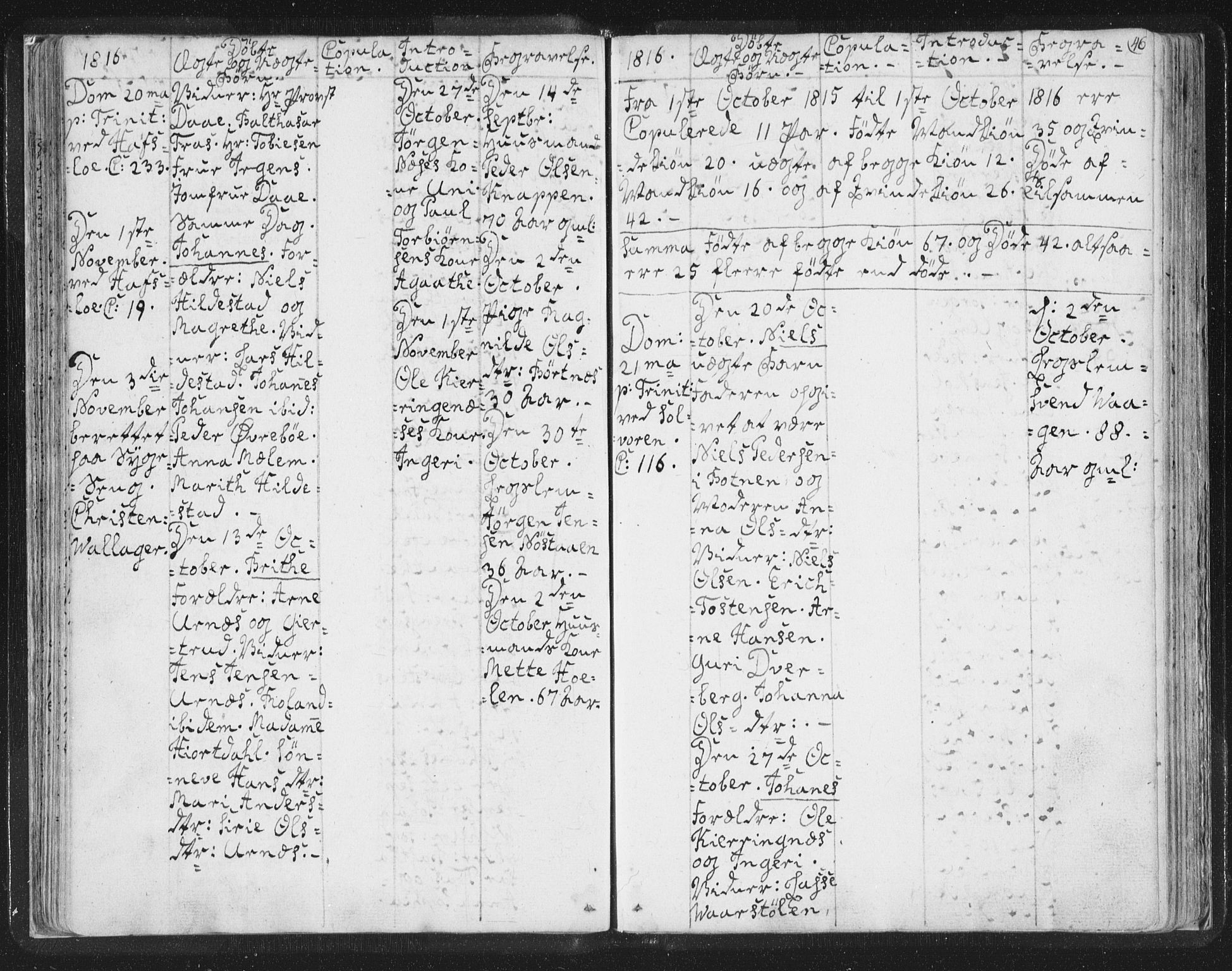 Hafslo sokneprestembete, AV/SAB-A-80301/H/Haa/Haaa/L0003: Parish register (official) no. A 3, 1807-1821, p. 46