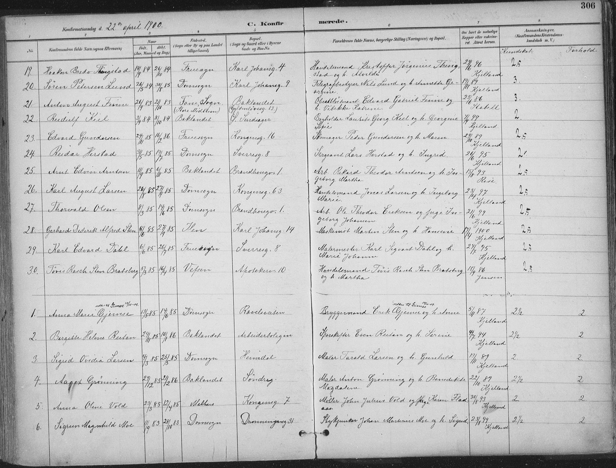 Ministerialprotokoller, klokkerbøker og fødselsregistre - Sør-Trøndelag, SAT/A-1456/601/L0062: Parish register (official) no. 601A30, 1891-1911, p. 306