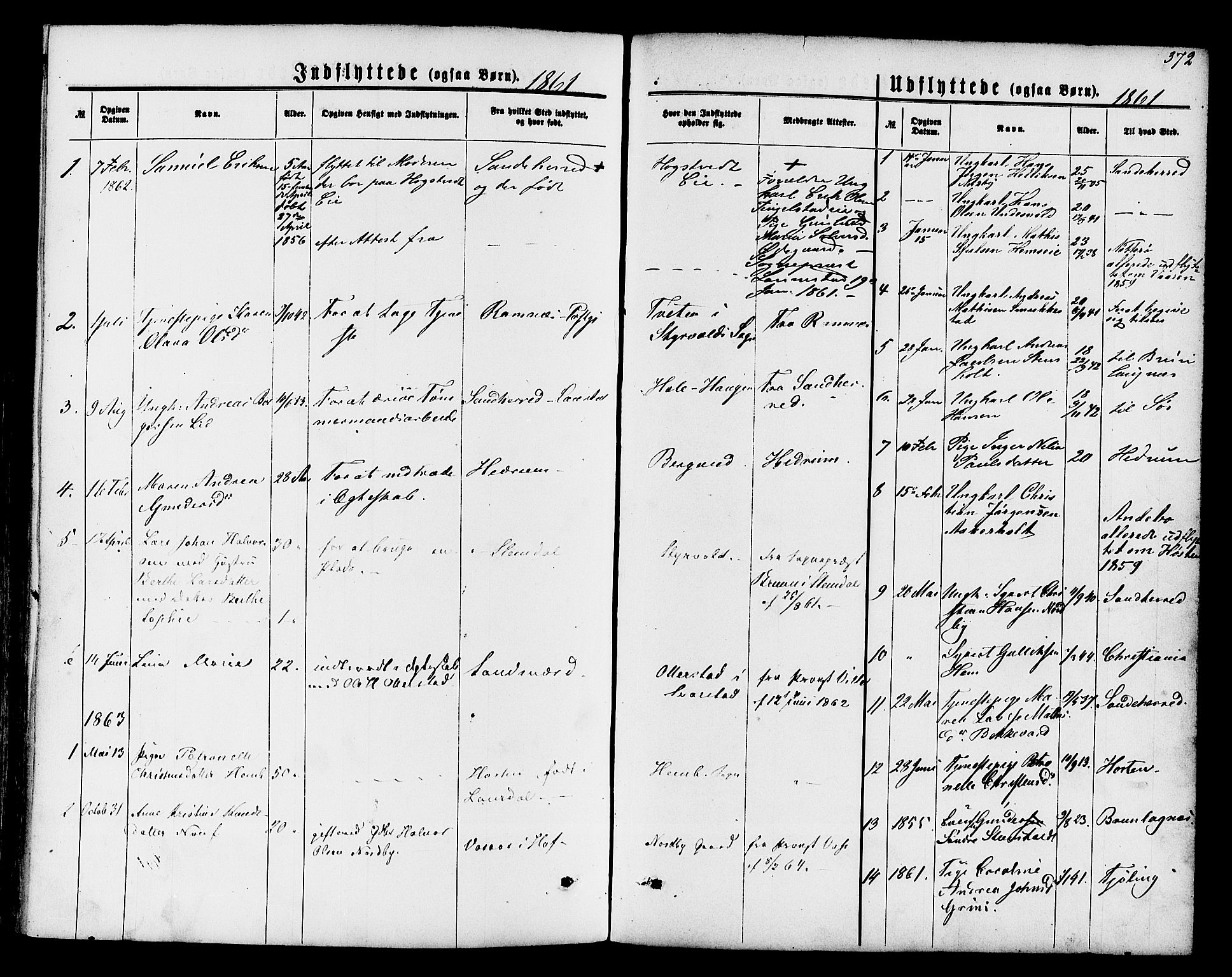 Lardal kirkebøker, SAKO/A-350/F/Fa/L0007: Parish register (official) no. I 7, 1861-1880, p. 372