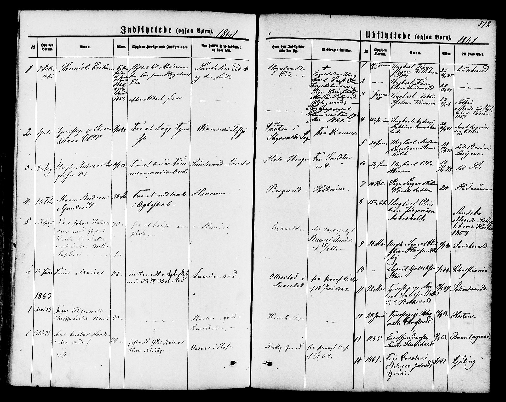 Lardal kirkebøker, AV/SAKO-A-350/F/Fa/L0007: Parish register (official) no. I 7, 1861-1880, p. 372