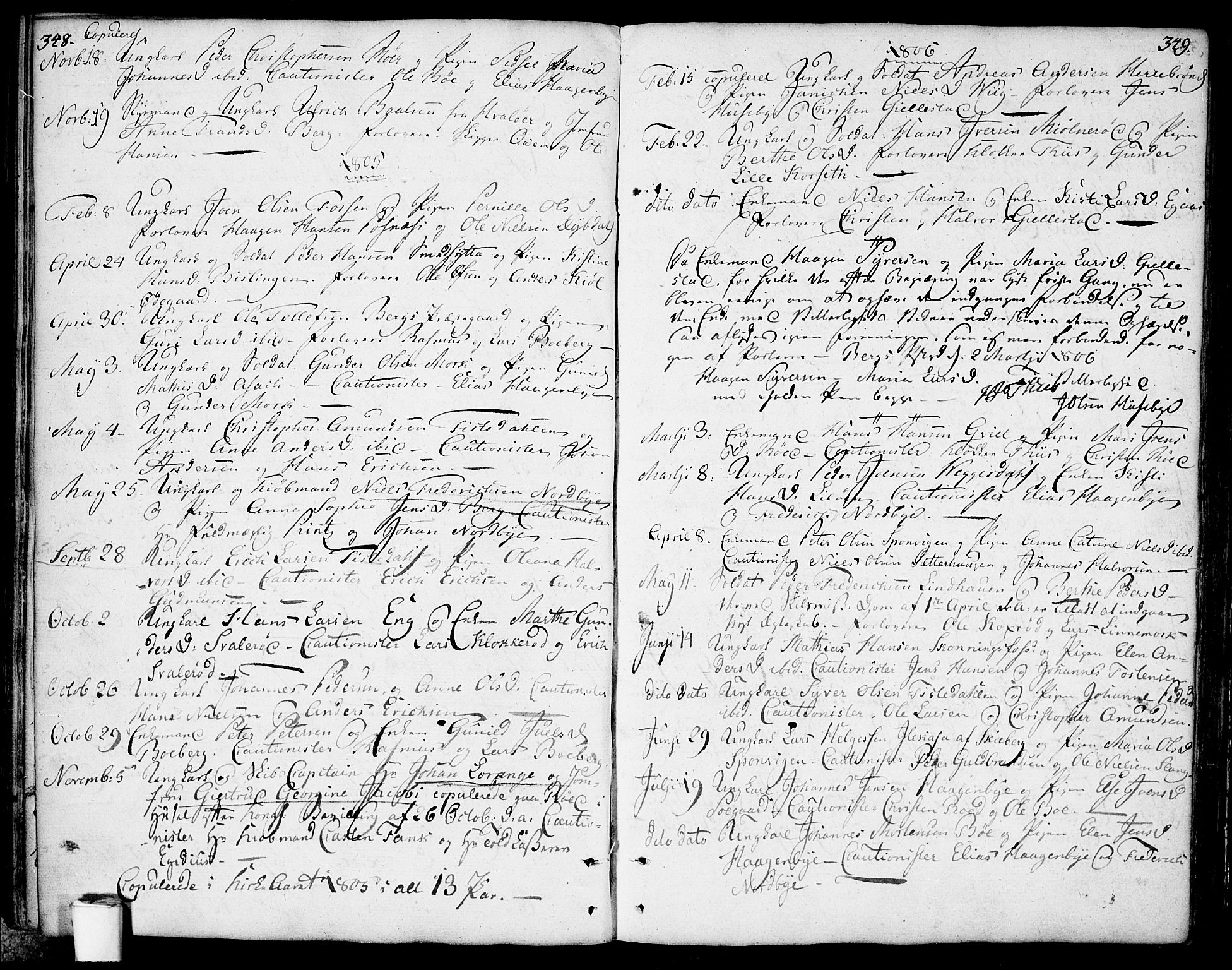 Berg prestekontor Kirkebøker, SAO/A-10902/F/Fa/L0001: Parish register (official) no. I 1, 1770-1814, p. 348-349
