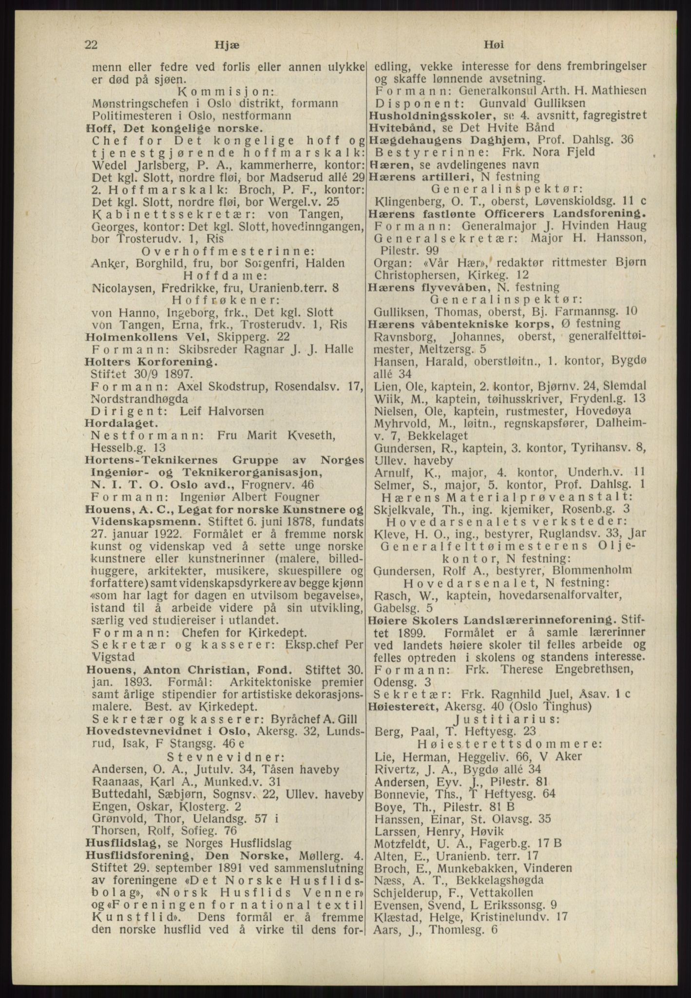Kristiania/Oslo adressebok, PUBL/-, 1939, p. 22