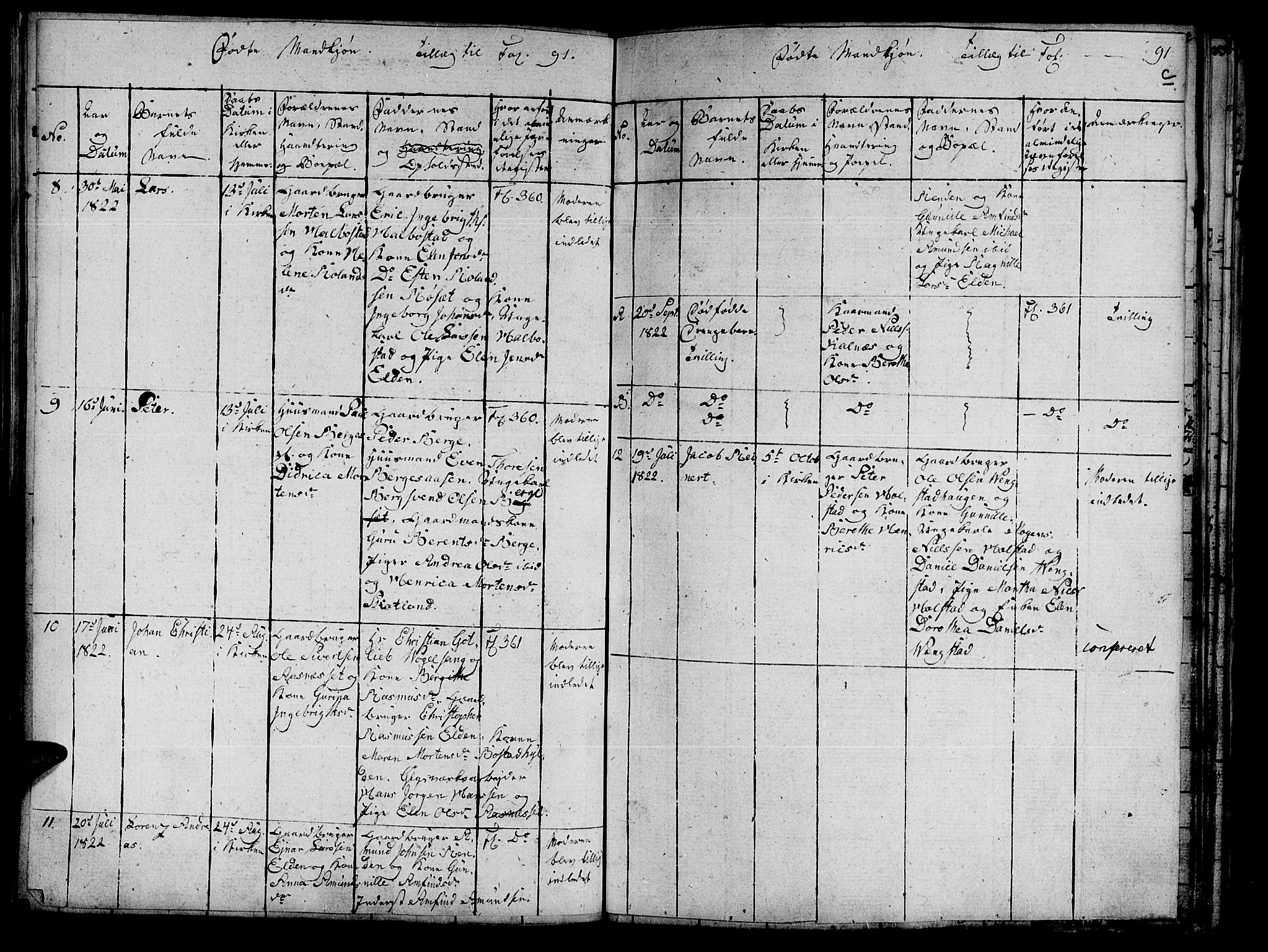 Ministerialprotokoller, klokkerbøker og fødselsregistre - Nord-Trøndelag, AV/SAT-A-1458/741/L0387: Parish register (official) no. 741A03 /3, 1817-1822, p. 91c