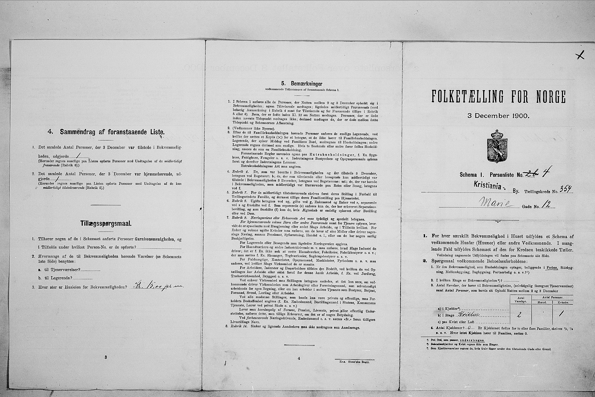 SAO, 1900 census for Kristiania, 1900, p. 57252