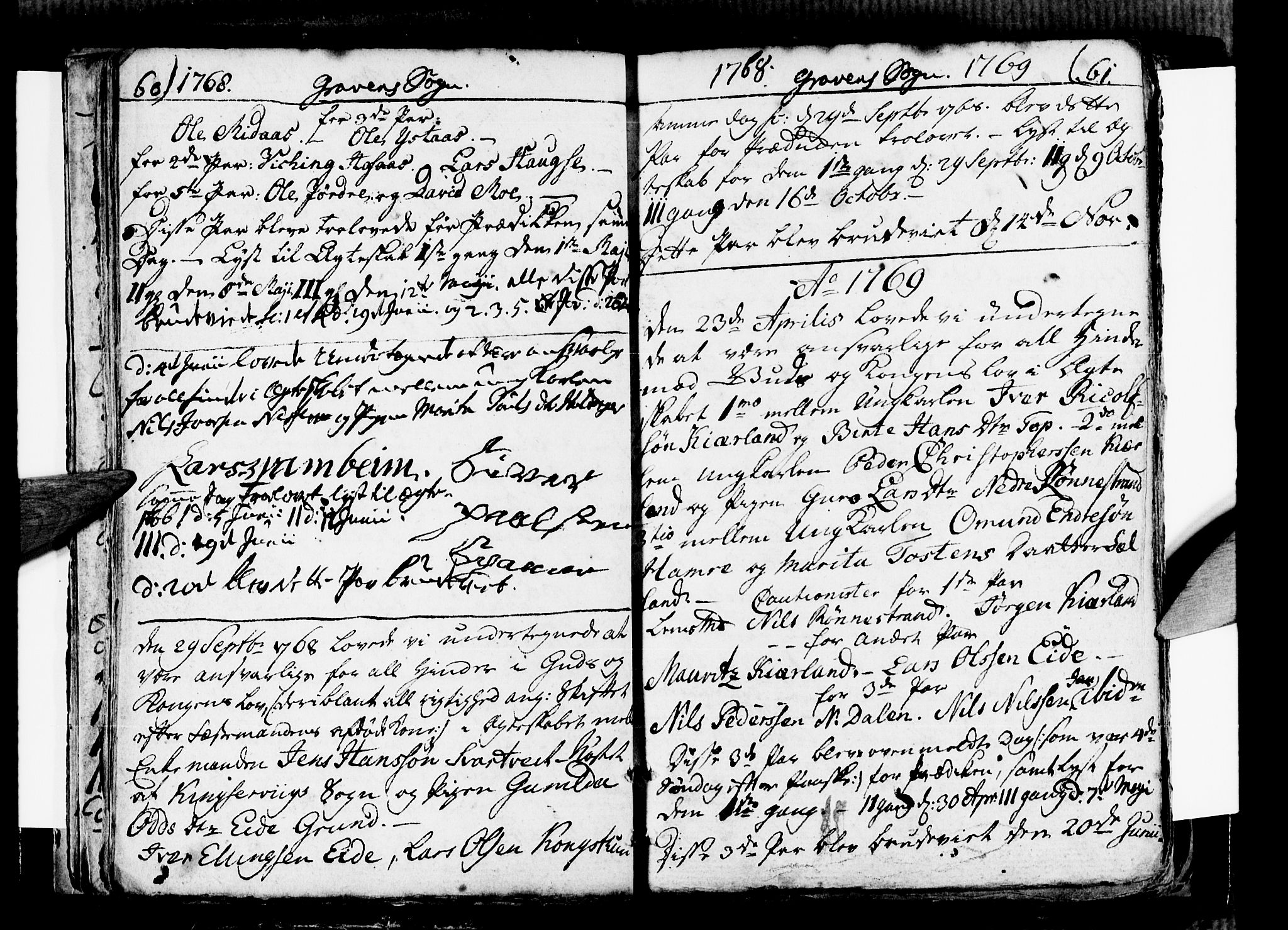 Ulvik sokneprestembete, SAB/A-78801/H/Haa: Parish register (official) no. A 9, 1743-1792, p. 60-61