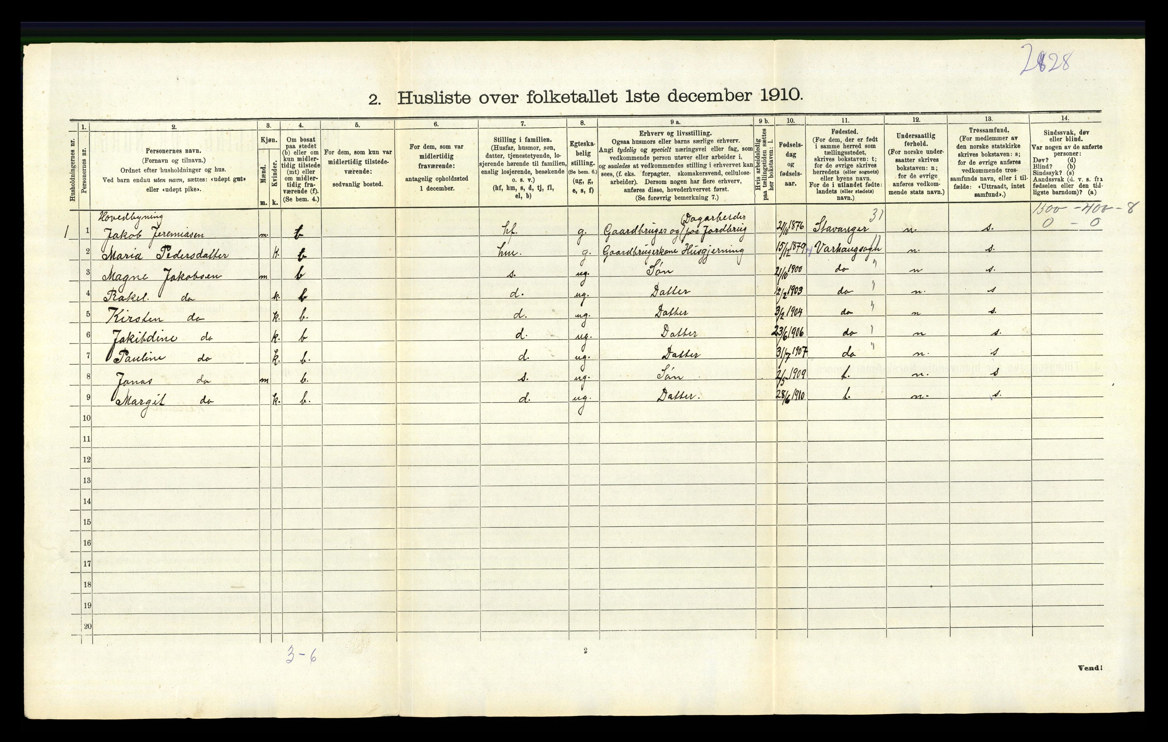 RA, 1910 census for Ogna, 1910, p. 292