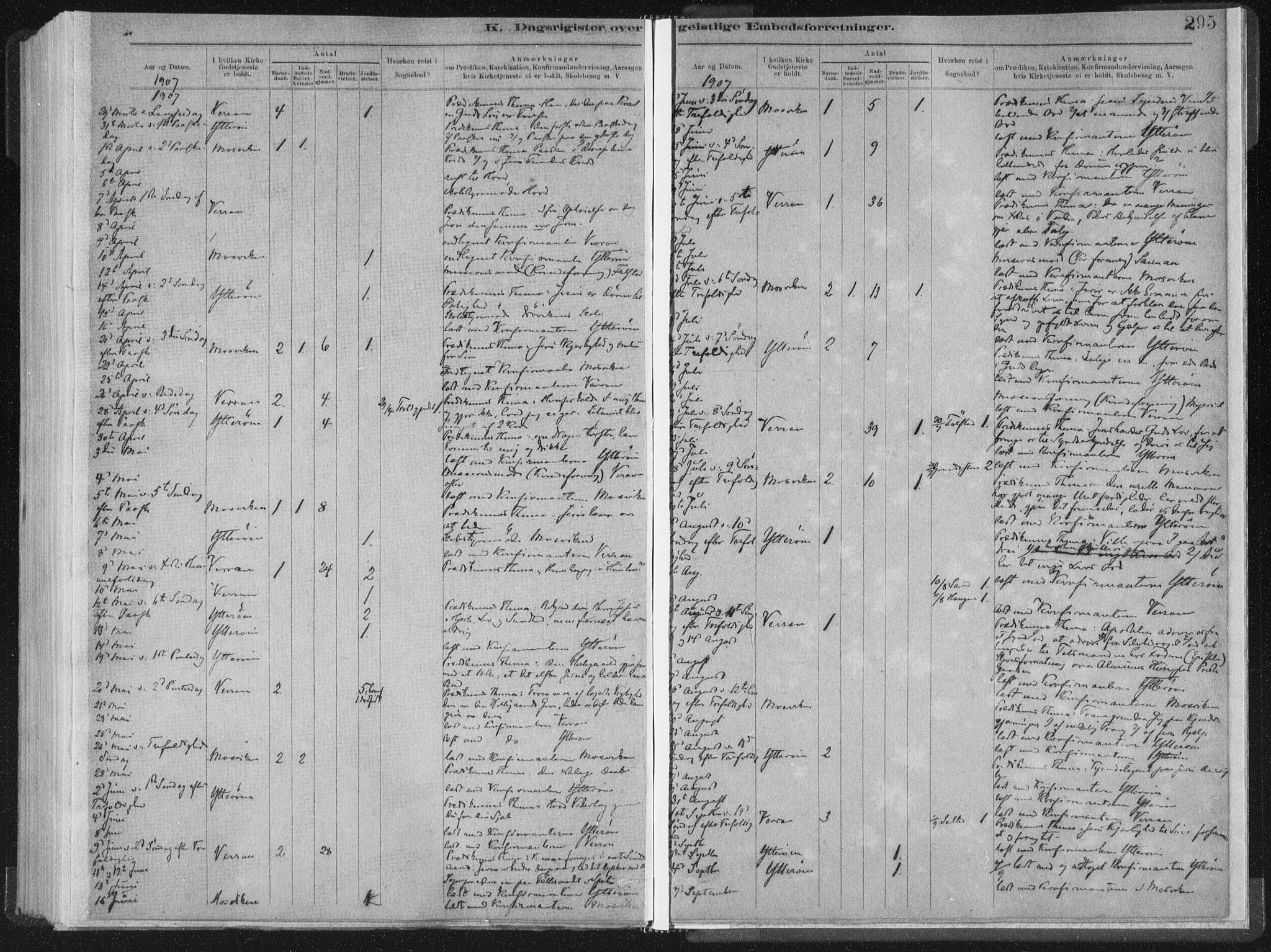 Ministerialprotokoller, klokkerbøker og fødselsregistre - Nord-Trøndelag, SAT/A-1458/722/L0220: Parish register (official) no. 722A07, 1881-1908, p. 295