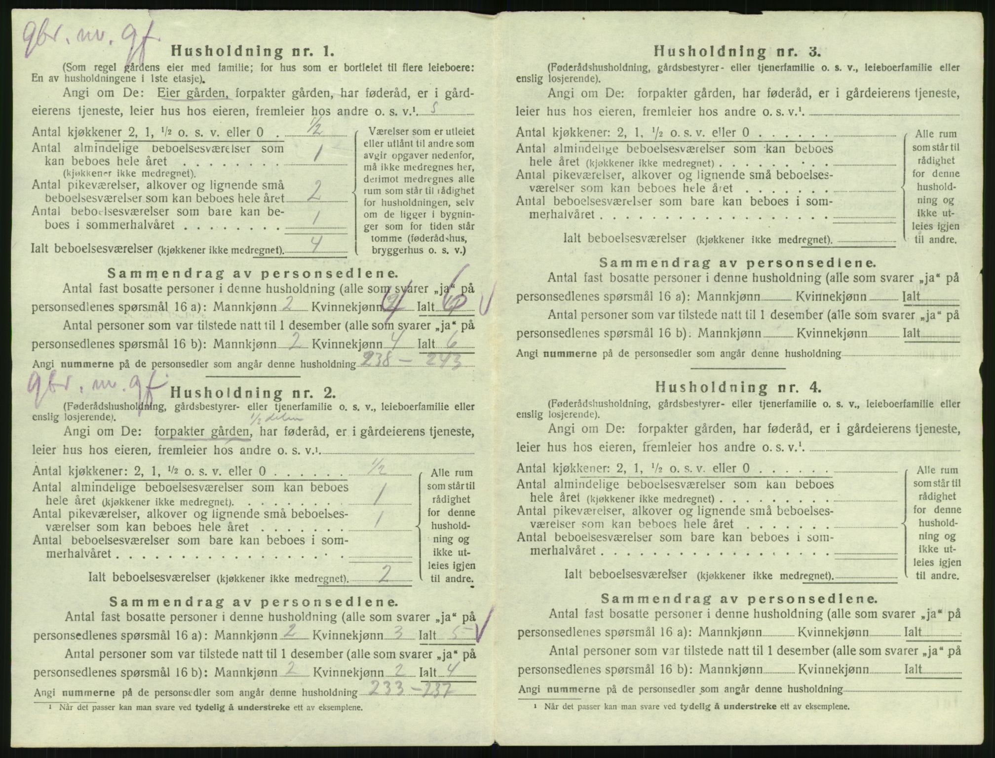 SAT, 1920 census for Evenes, 1920, p. 1735