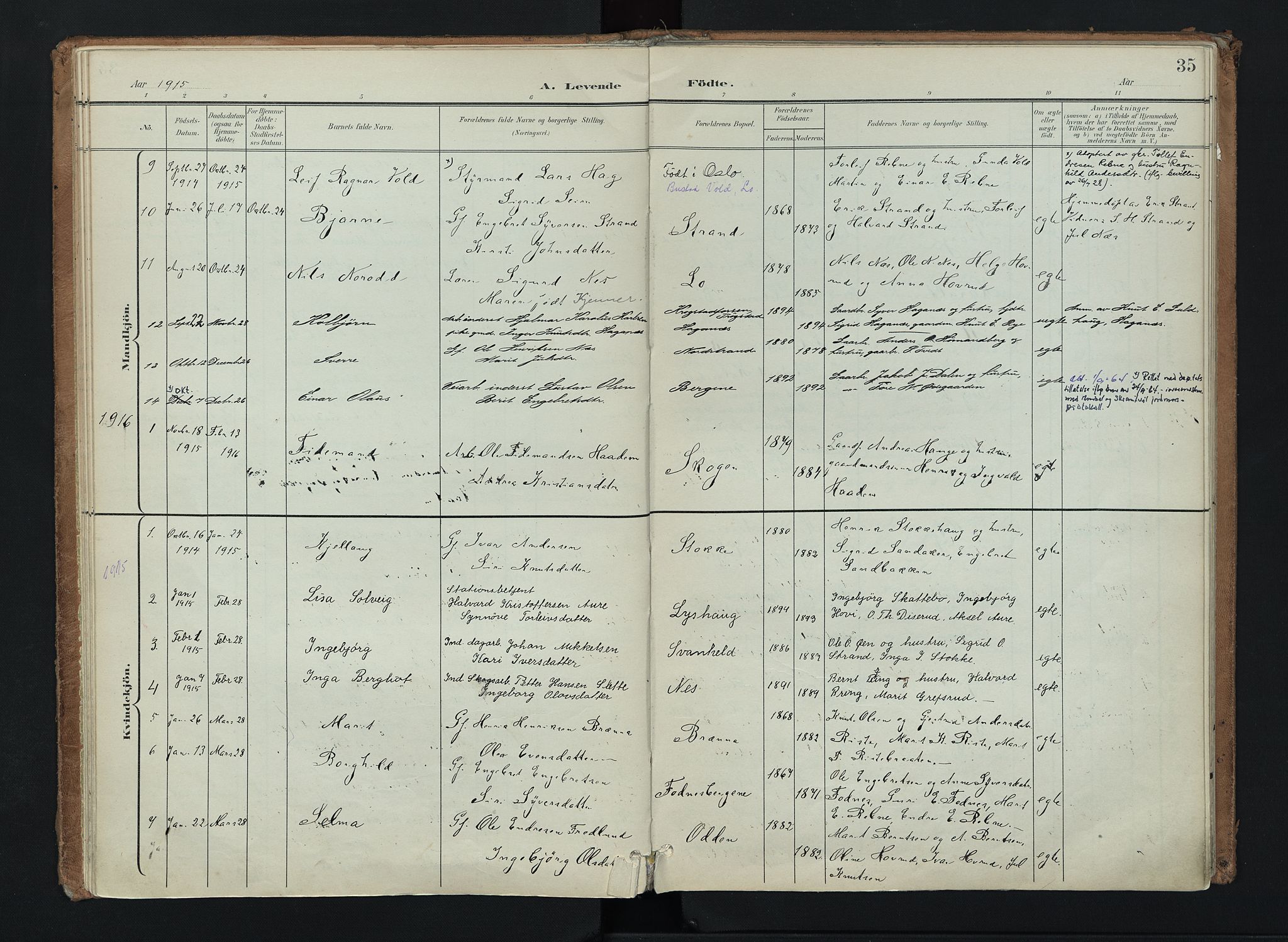 Nord-Aurdal prestekontor, AV/SAH-PREST-132/H/Ha/Haa/L0016: Parish register (official) no. 16, 1897-1925, p. 35