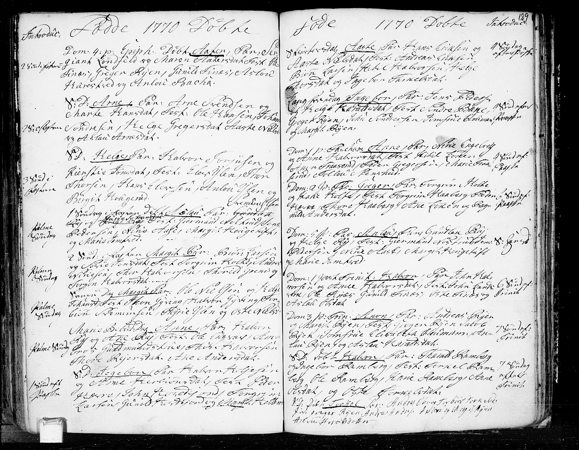 Heddal kirkebøker, SAKO/A-268/F/Fa/L0003: Parish register (official) no. I 3, 1723-1783, p. 189