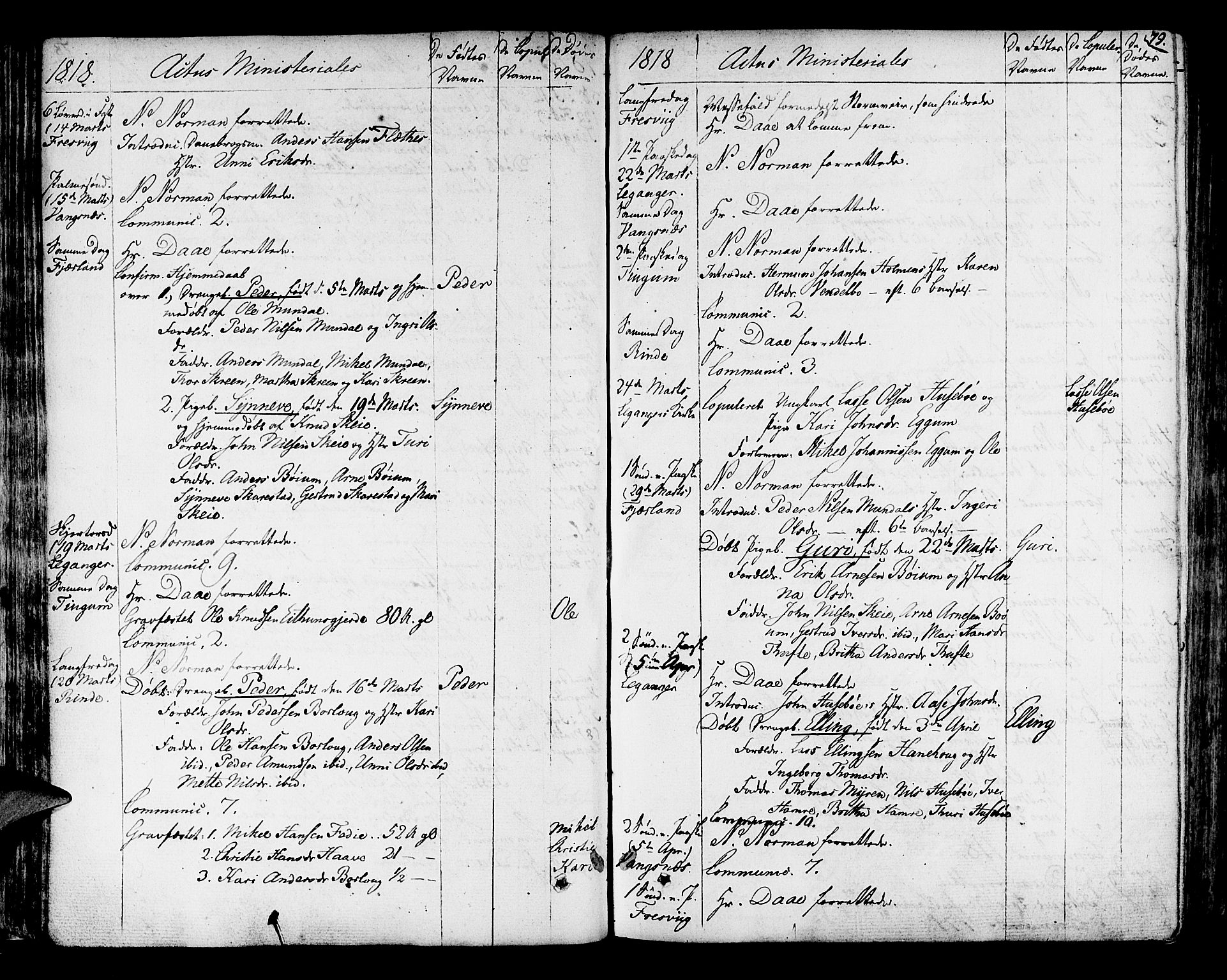 Leikanger sokneprestembete, AV/SAB-A-81001/H/Haa/Haaa/L0006: Parish register (official) no. A 6, 1810-1838, p. 79