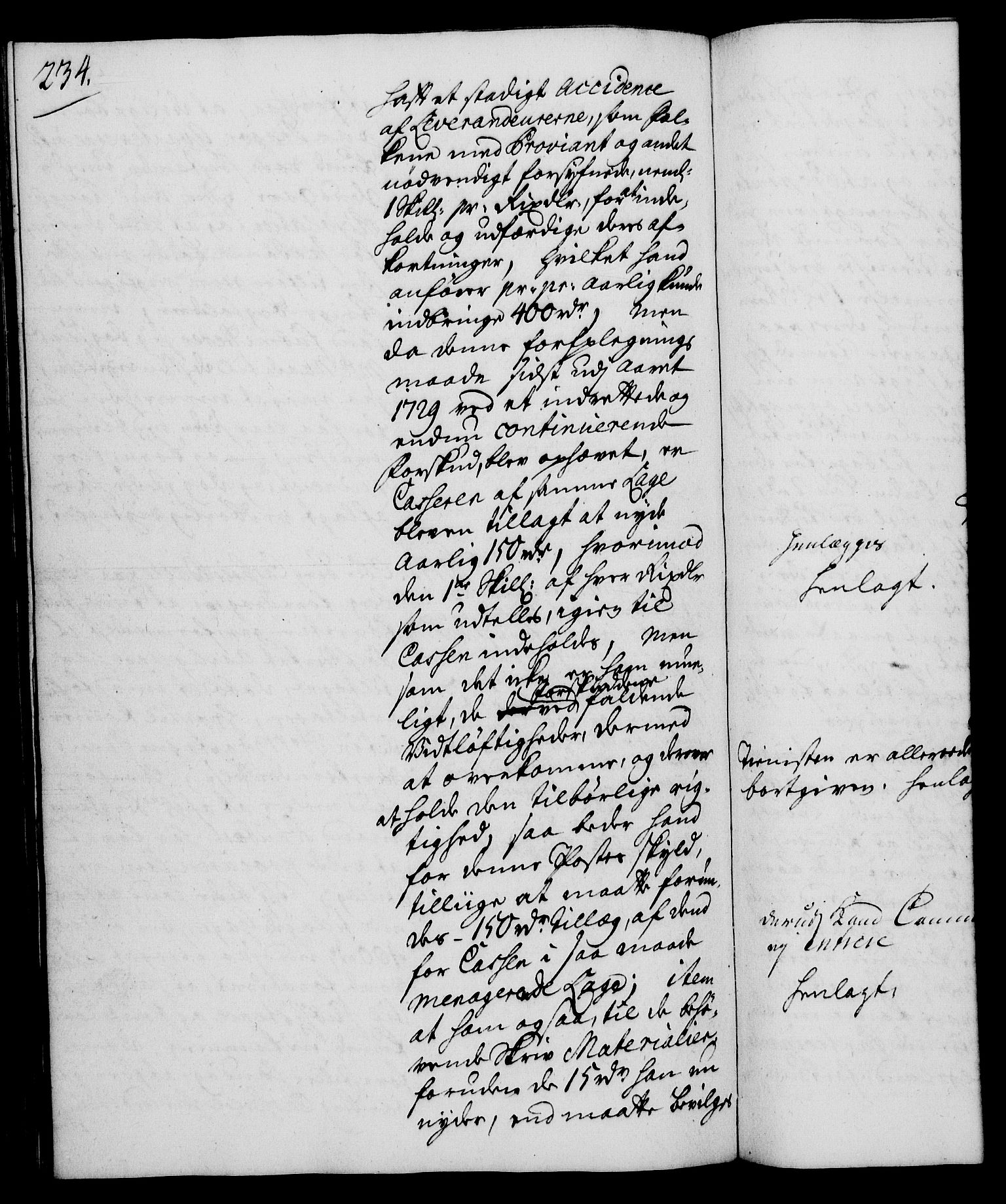 Rentekammeret, Kammerkanselliet, RA/EA-3111/G/Gh/Gha/L0019: Norsk ekstraktmemorialprotokoll (merket RK 53.64), 1736-1737, p. 234