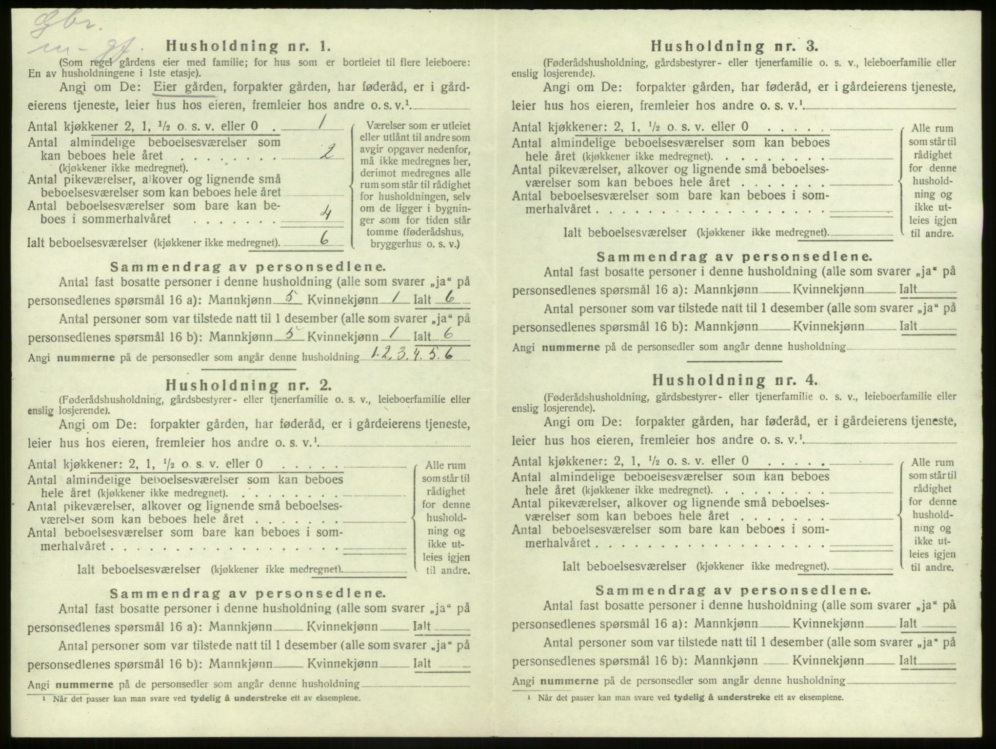 SAB, 1920 census for Kinn, 1920, p. 328