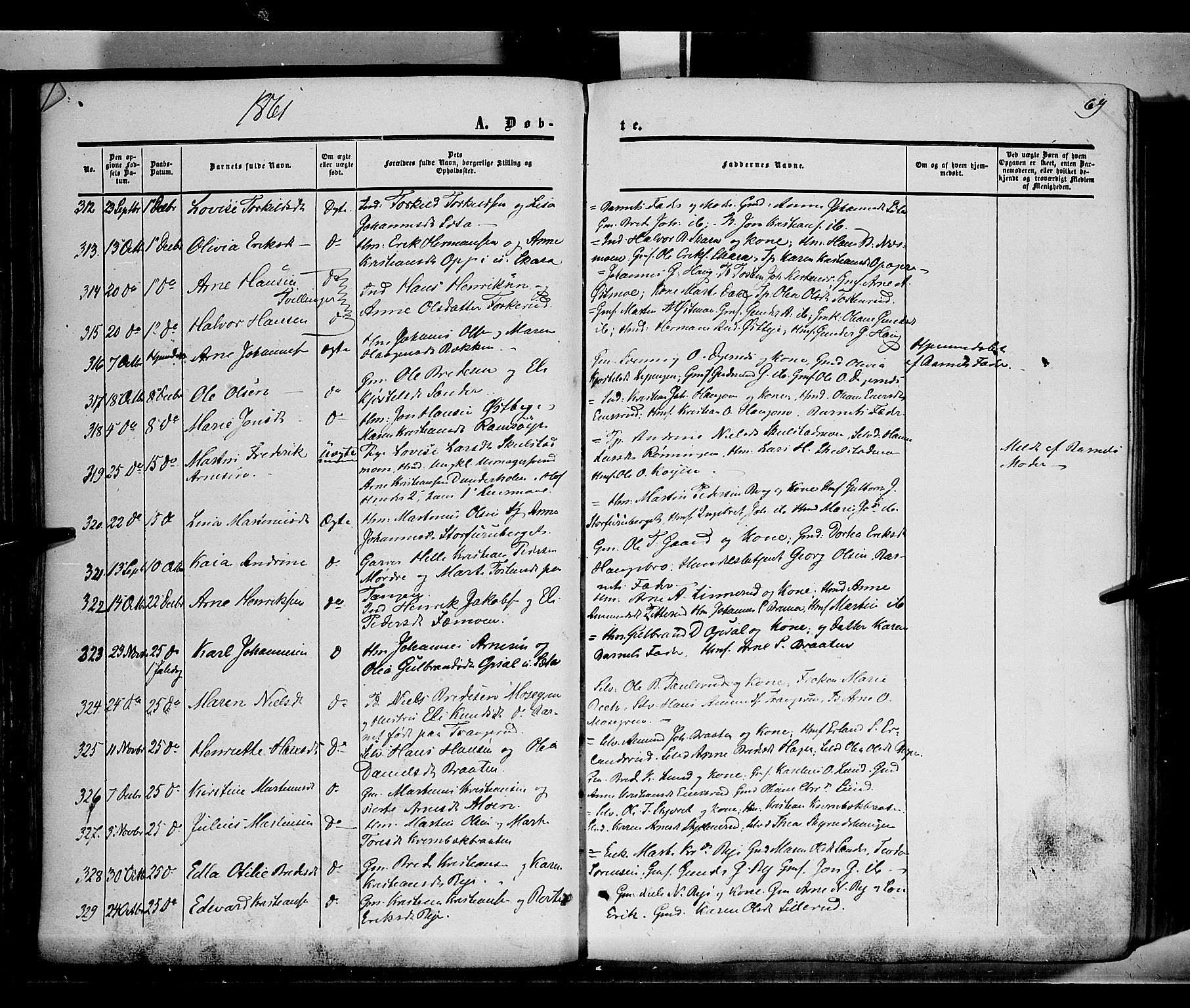 Grue prestekontor, SAH/PREST-036/H/Ha/Haa/L0009: Parish register (official) no. 9, 1859-1863, p. 69