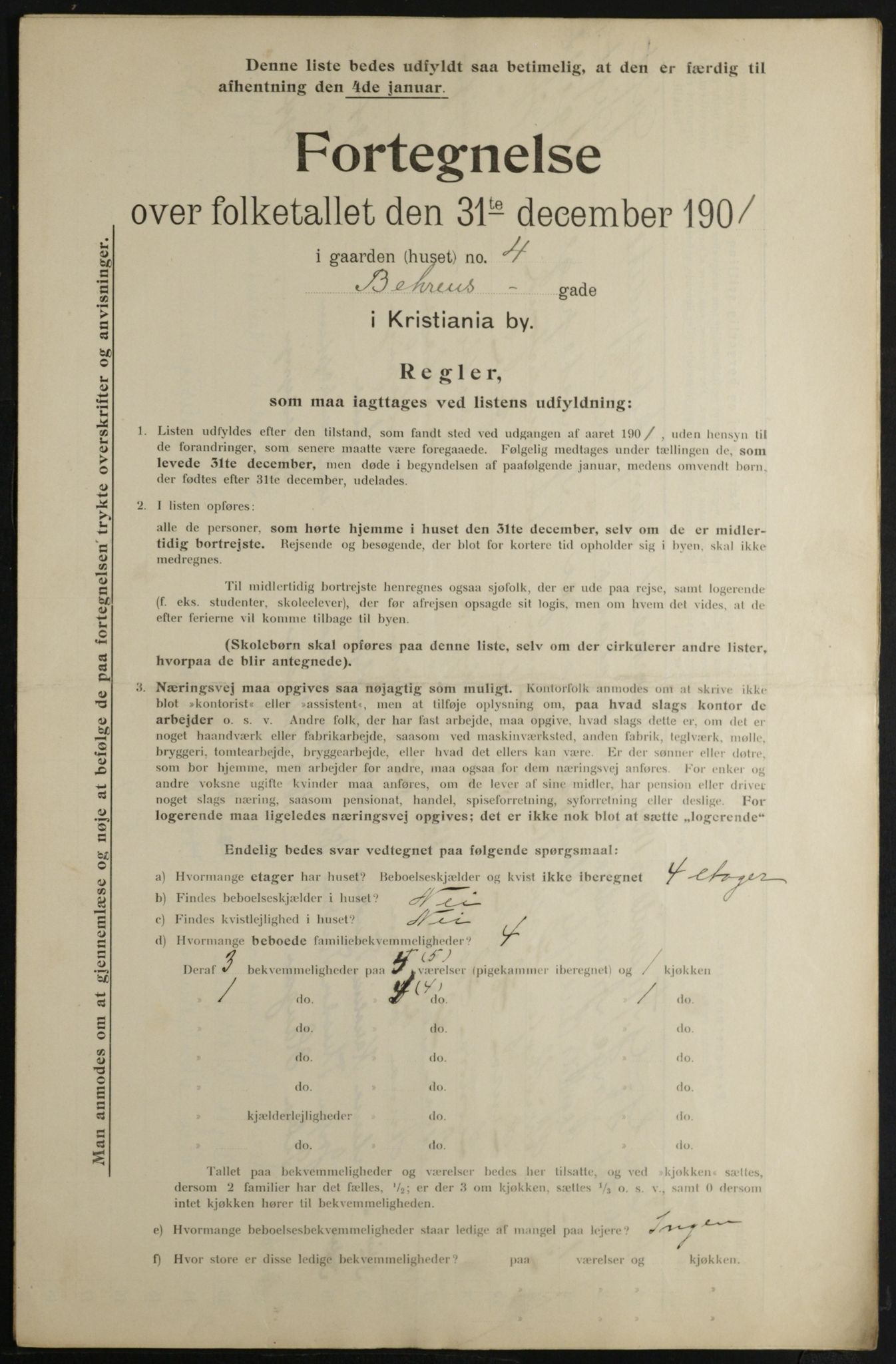 OBA, Municipal Census 1901 for Kristiania, 1901, p. 642