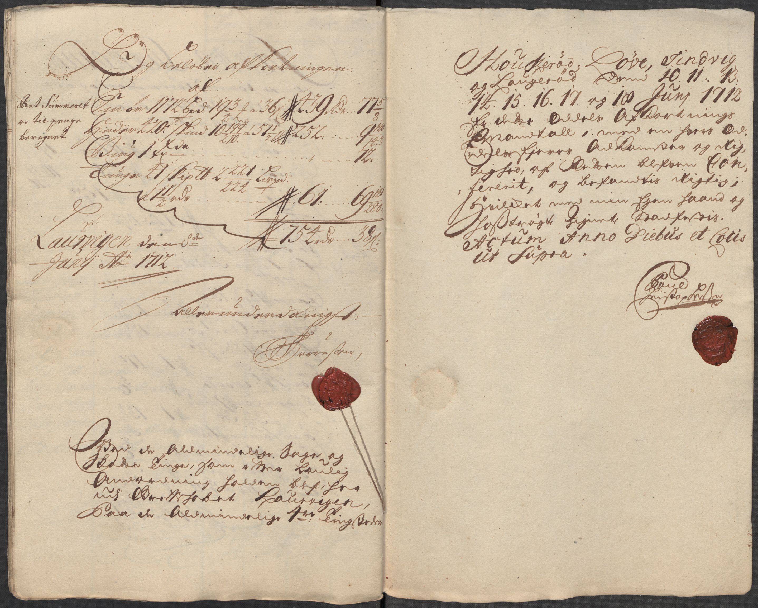 Rentekammeret inntil 1814, Reviderte regnskaper, Fogderegnskap, AV/RA-EA-4092/R33/L1984: Fogderegnskap Larvik grevskap, 1712, p. 285