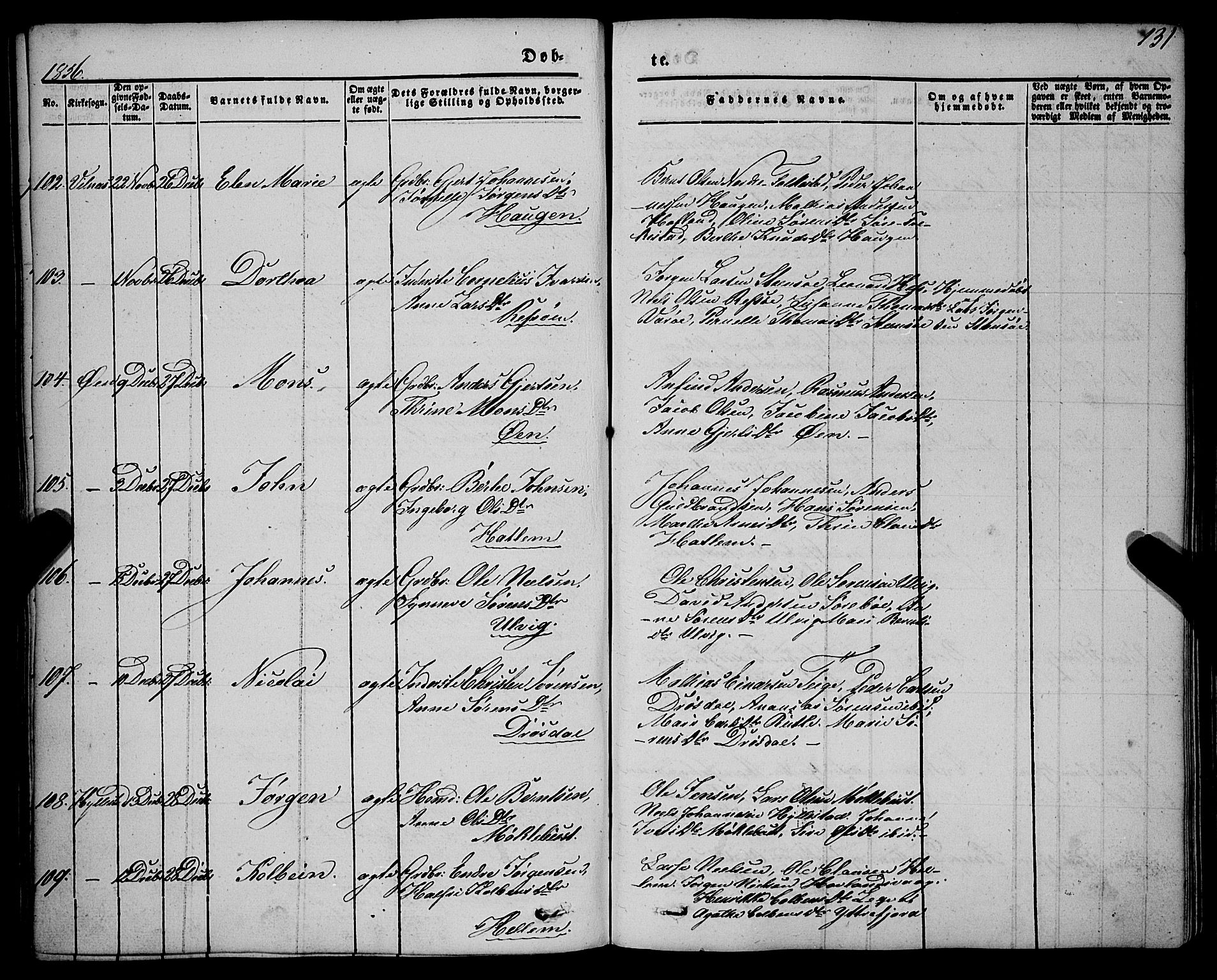 Askvoll sokneprestembete, AV/SAB-A-79501/H/Haa/Haaa/L0011/0001: Parish register (official) no. A 11 I, 1845-1864, p. 132