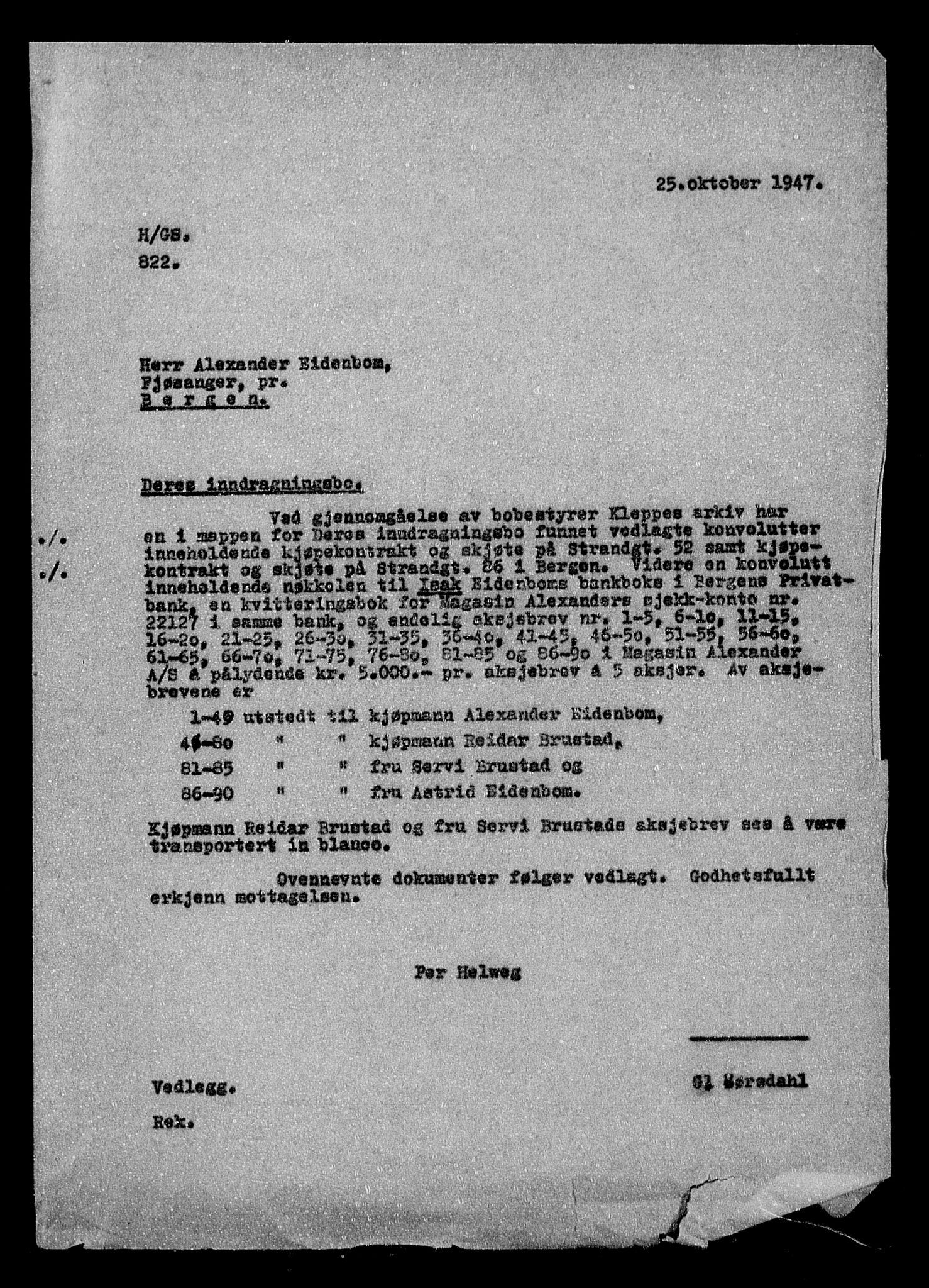 Justisdepartementet, Tilbakeføringskontoret for inndratte formuer, AV/RA-S-1564/H/Hc/Hcd/L0994: --, 1945-1947, p. 16