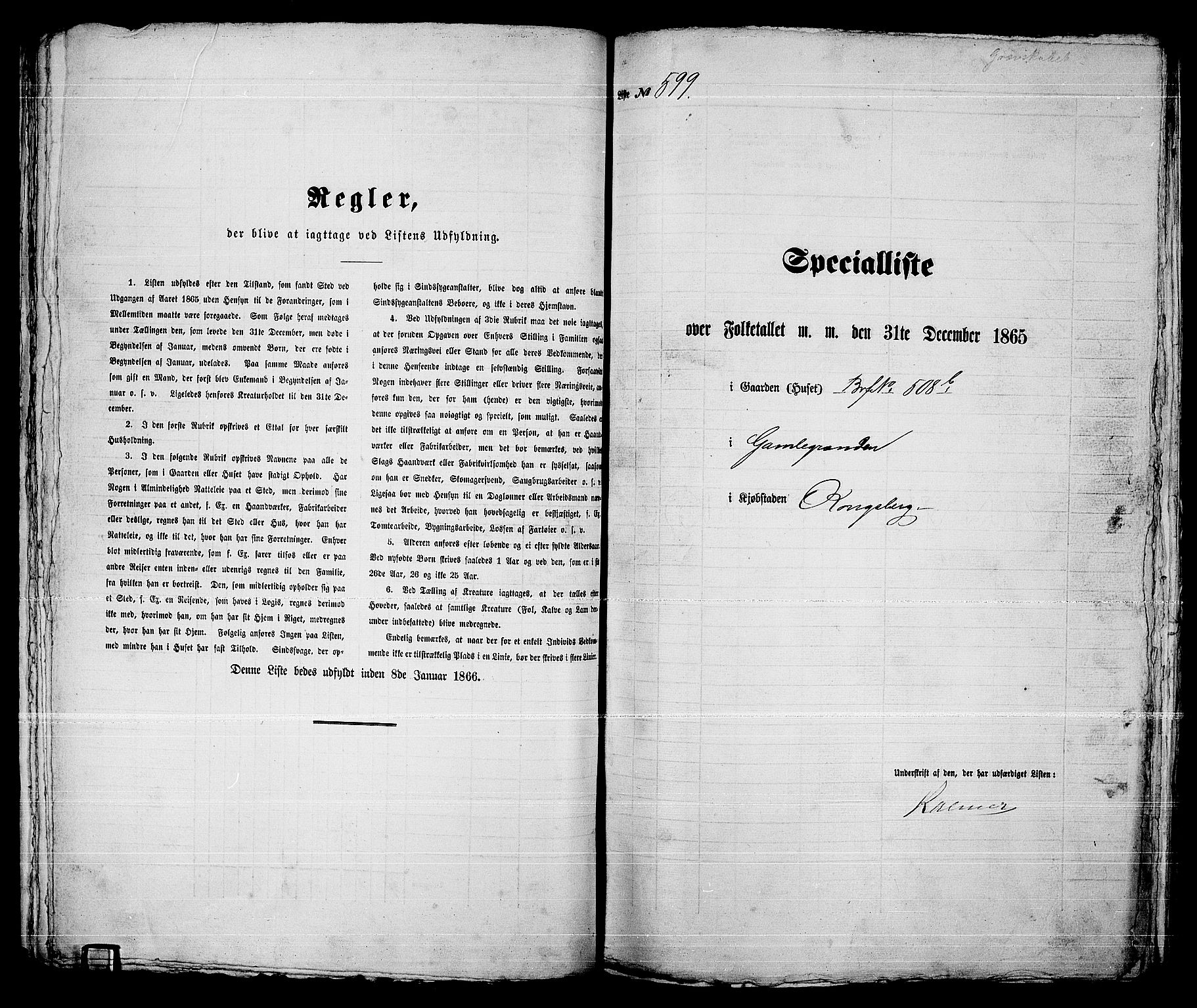 RA, 1865 census for Kongsberg/Kongsberg, 1865, p. 1220