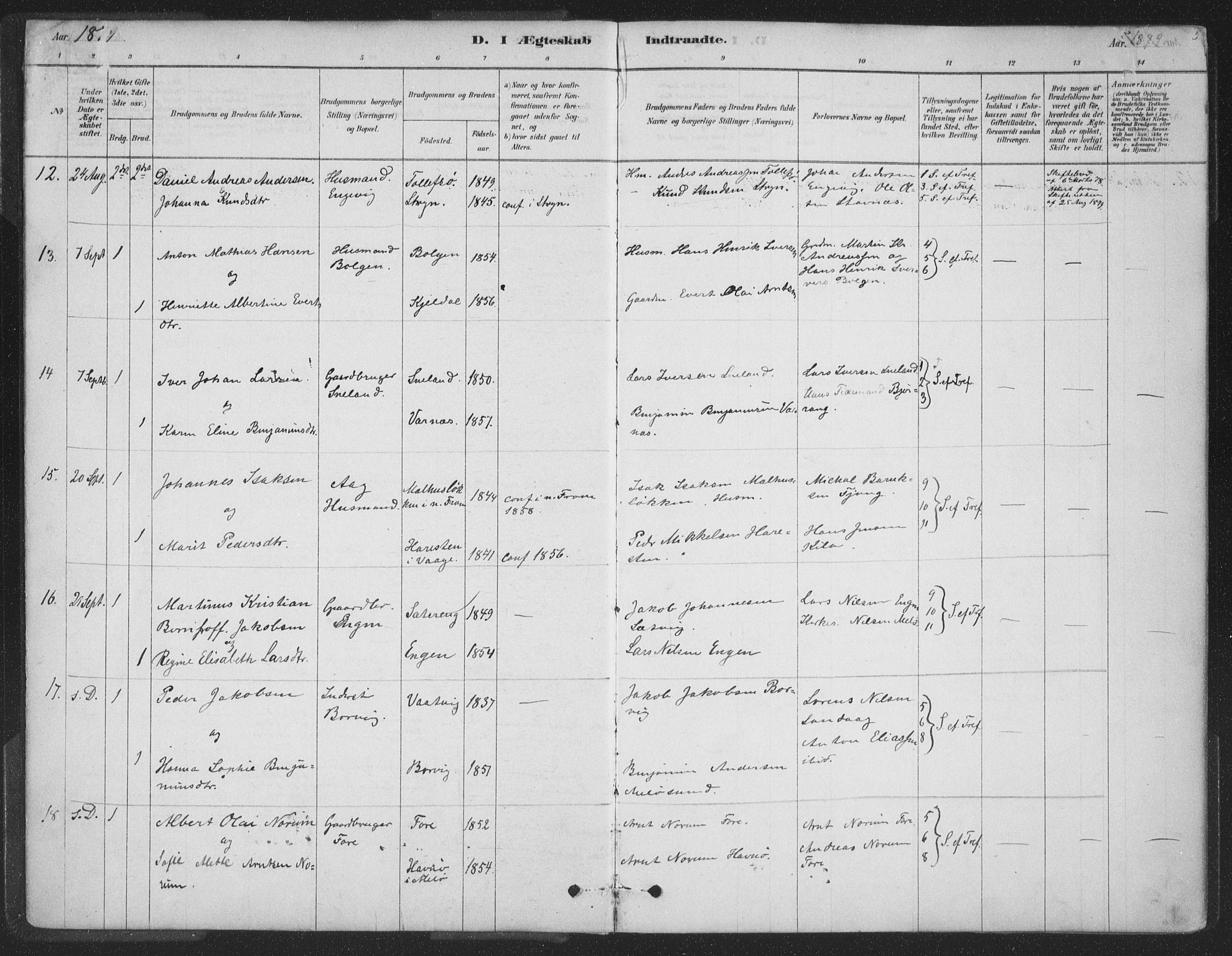 Ministerialprotokoller, klokkerbøker og fødselsregistre - Nordland, AV/SAT-A-1459/843/L0627: Parish register (official) no. 843A02, 1878-1908, p. 5