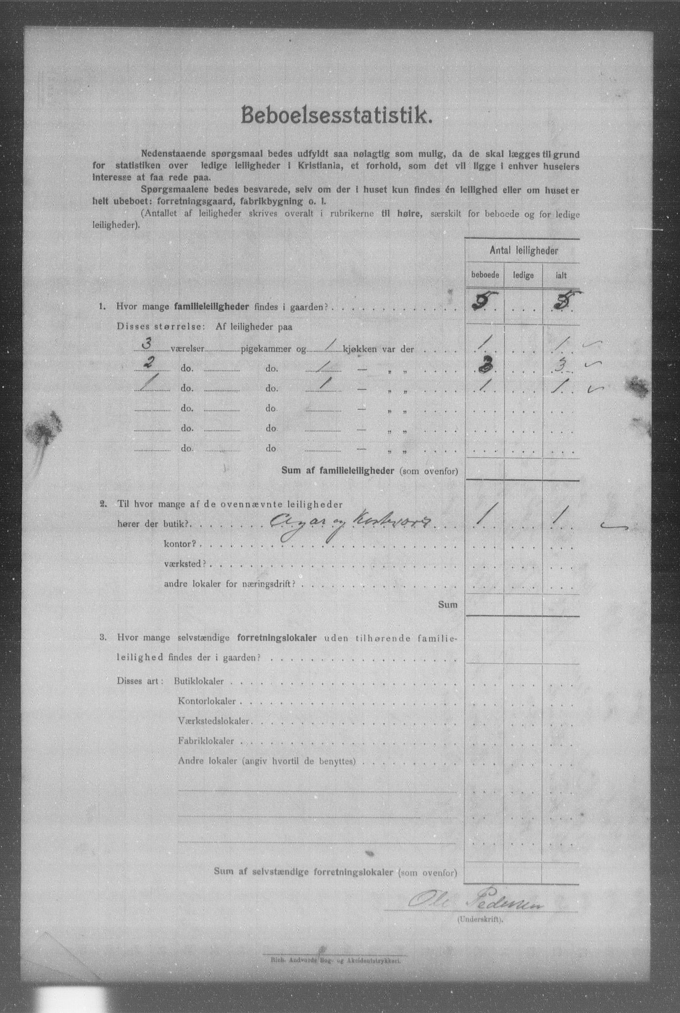 OBA, Municipal Census 1904 for Kristiania, 1904, p. 903