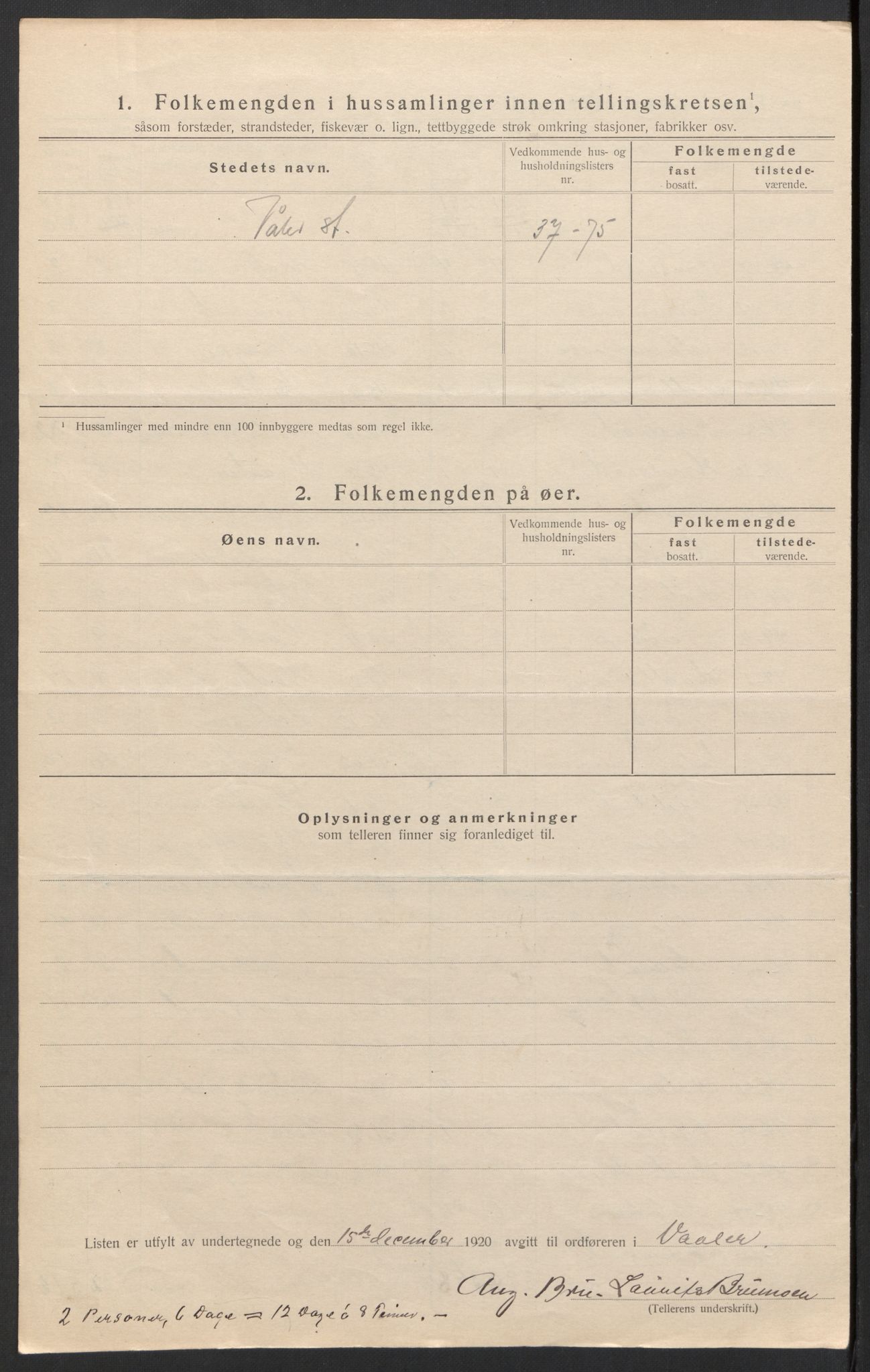 SAH, 1920 census for Våler (Hedmark), 1920, p. 18