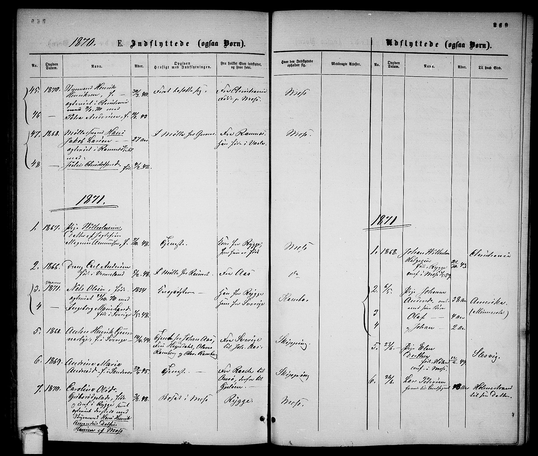 Moss prestekontor Kirkebøker, AV/SAO-A-2003/G/Ga/L0003: Parish register (copy) no. I 3, 1861-1872, p. 269