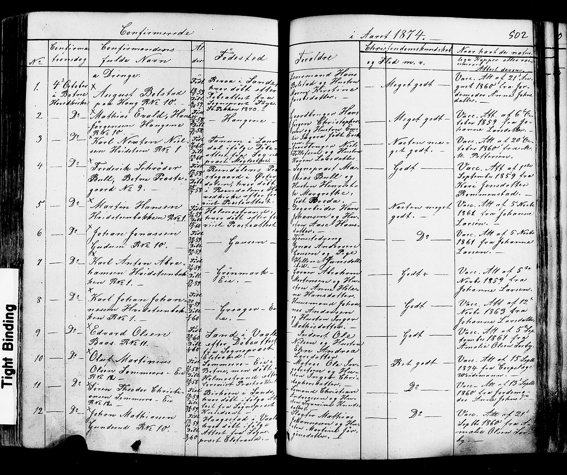 Botne kirkebøker, AV/SAKO-A-340/F/Fa/L0006: Parish register (official) no. I 6, 1836-1877, p. 502