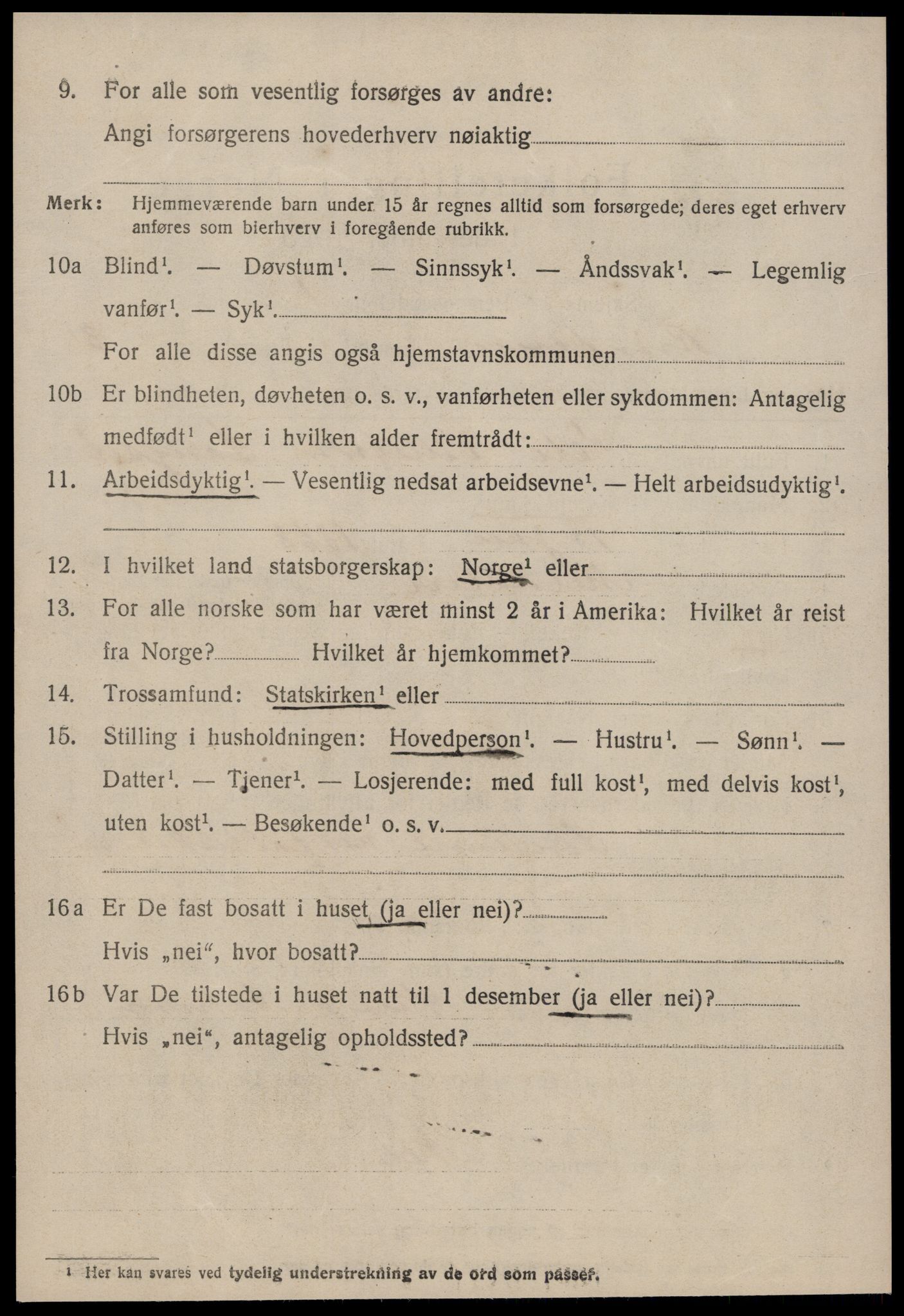 SAT, 1920 census for Rindal, 1920, p. 2305