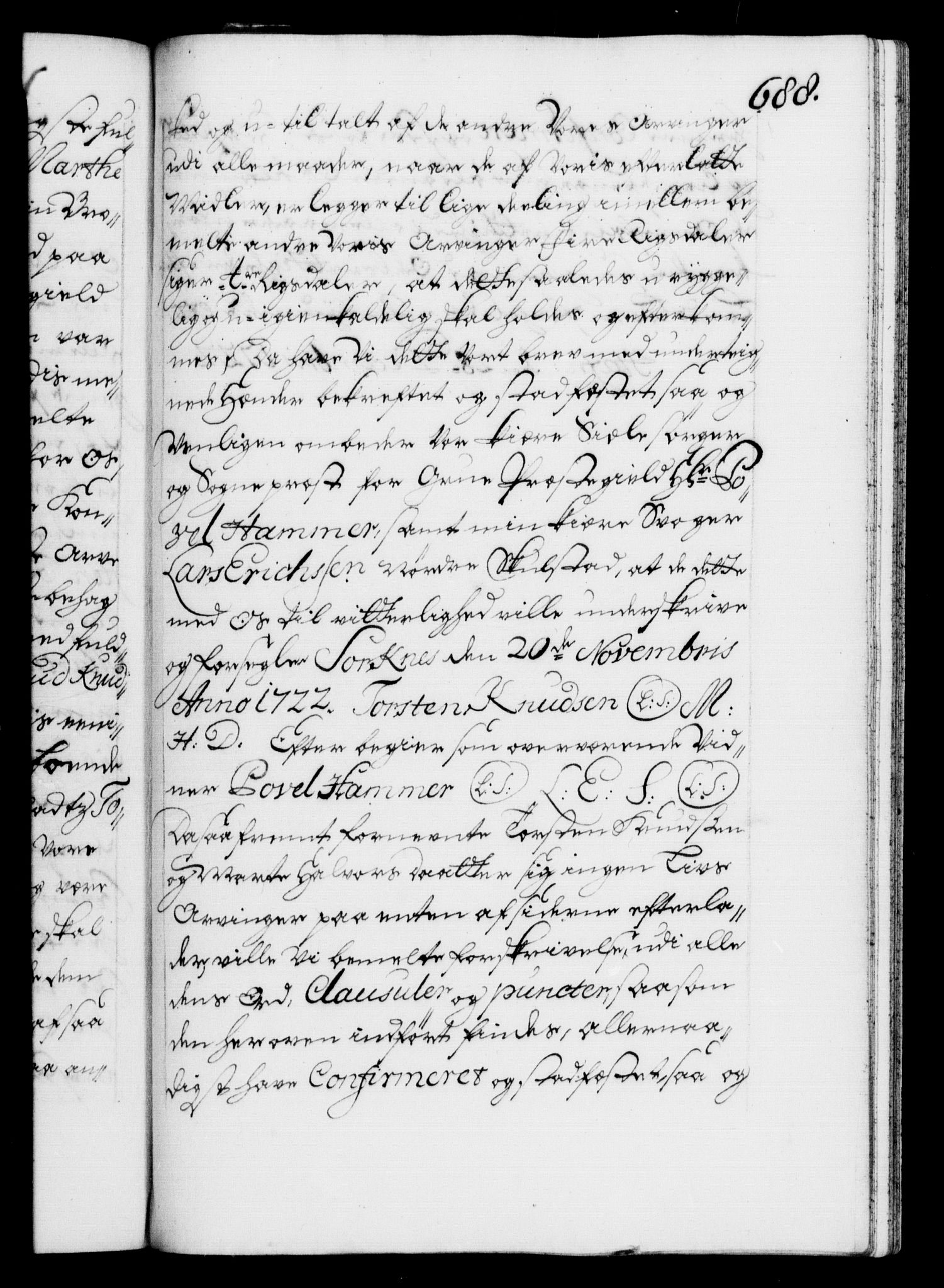 Danske Kanselli 1572-1799, AV/RA-EA-3023/F/Fc/Fca/Fcaa/L0023: Norske registre, 1720-1722, p. 688a