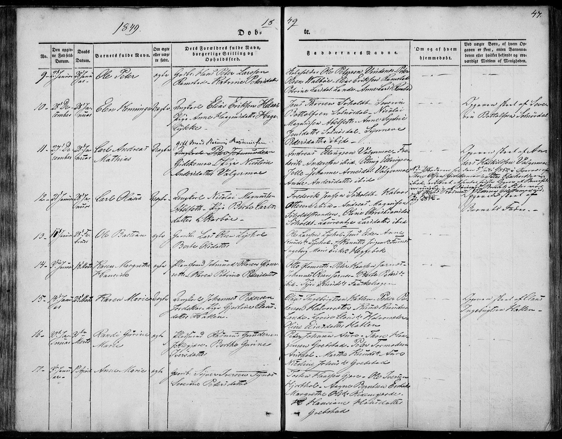 Ministerialprotokoller, klokkerbøker og fødselsregistre - Møre og Romsdal, SAT/A-1454/522/L0312: Parish register (official) no. 522A07, 1843-1851, p. 47