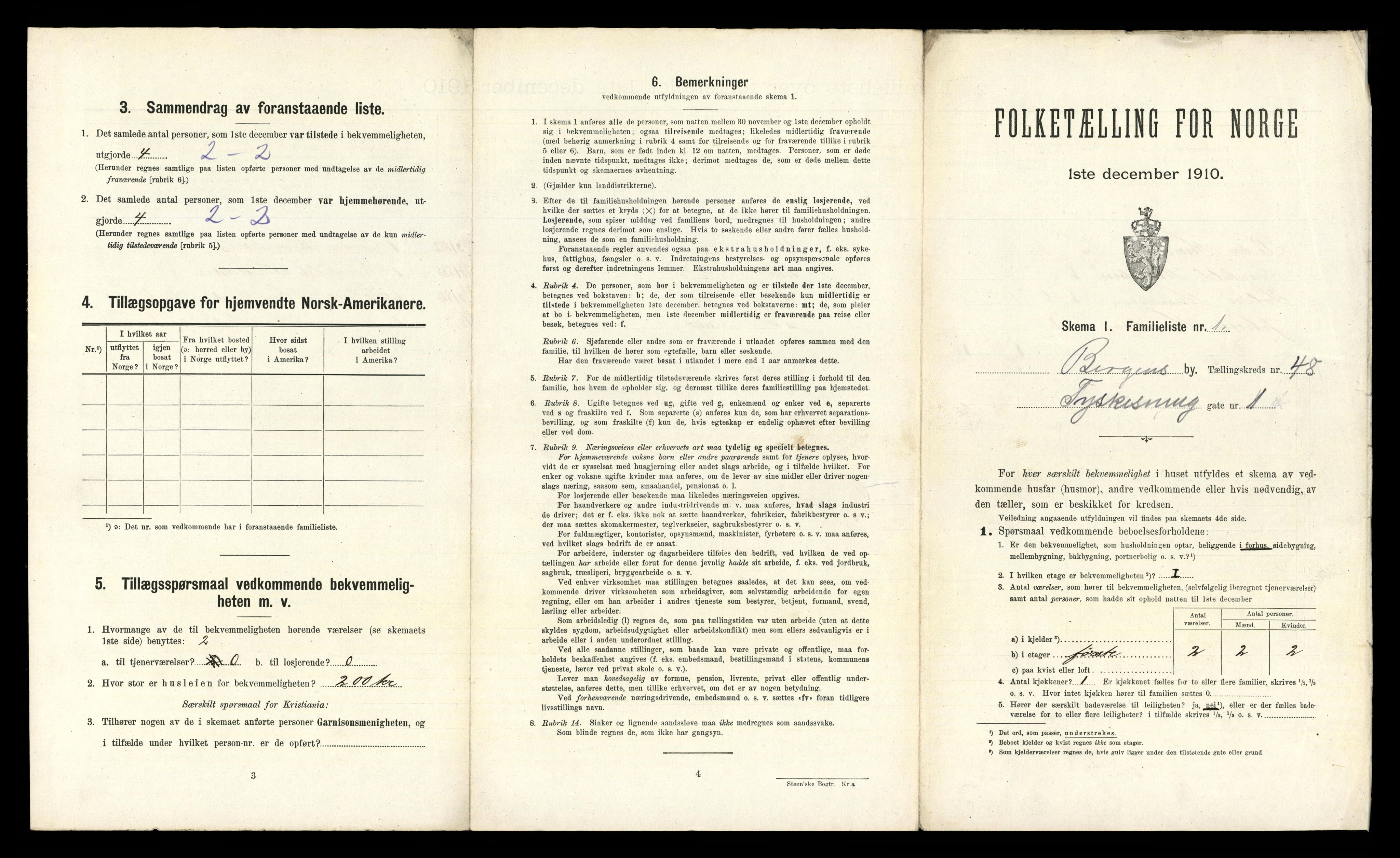 RA, 1910 census for Bergen, 1910, p. 16435