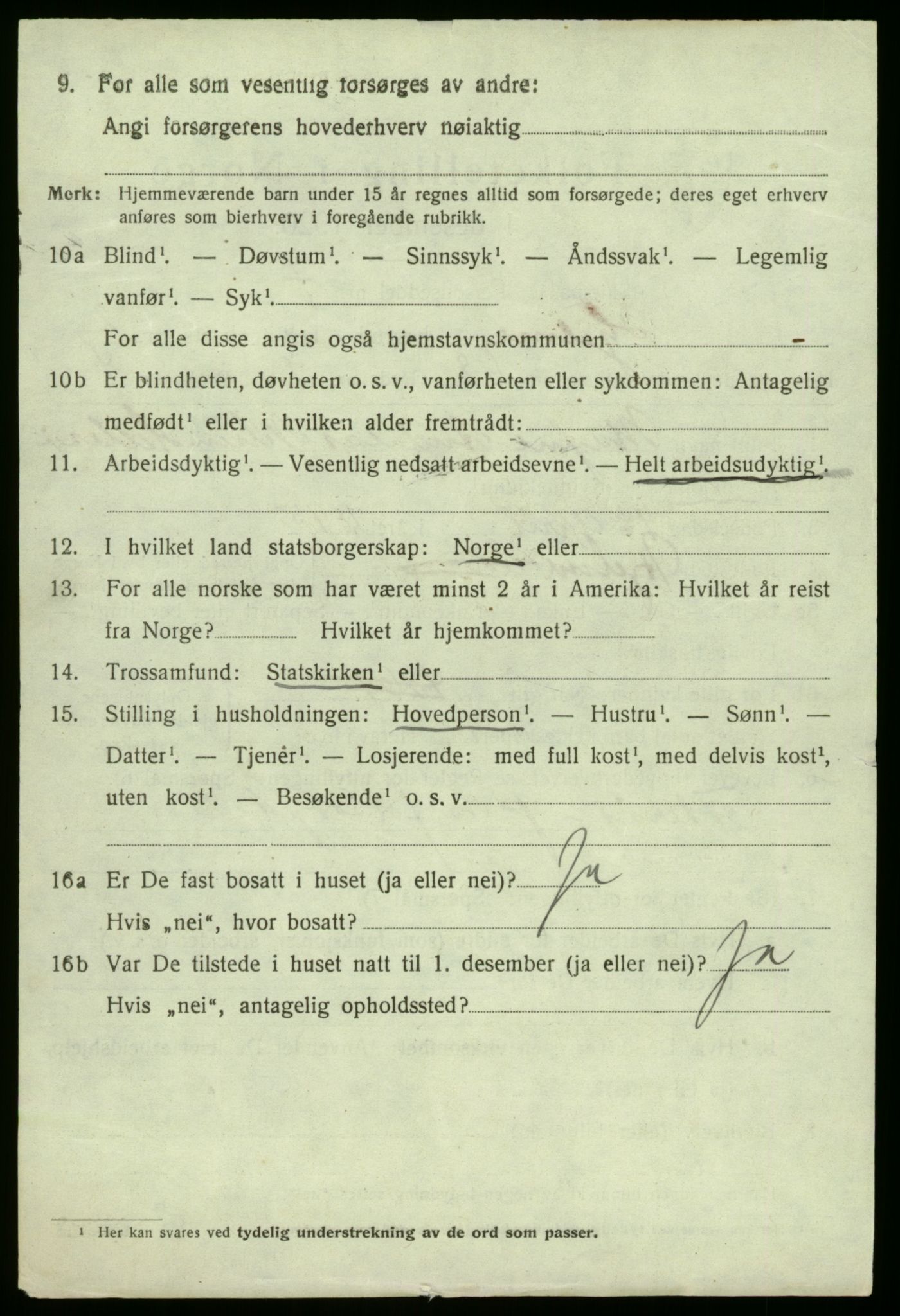 SAB, 1920 census for Hjelme, 1920, p. 1931