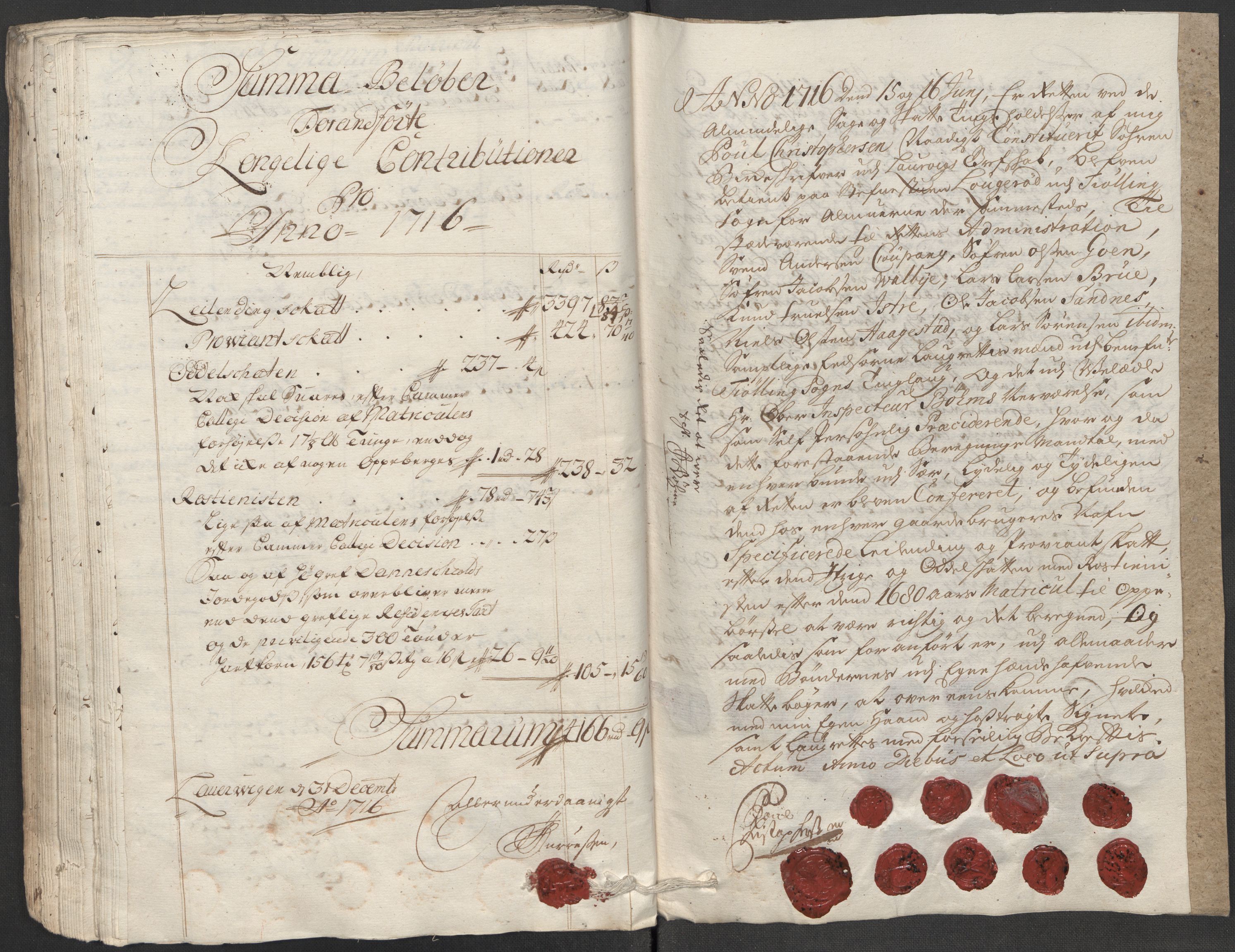 Rentekammeret inntil 1814, Reviderte regnskaper, Fogderegnskap, AV/RA-EA-4092/R33/L1987: Fogderegnskap Larvik grevskap, 1716-1717, p. 138