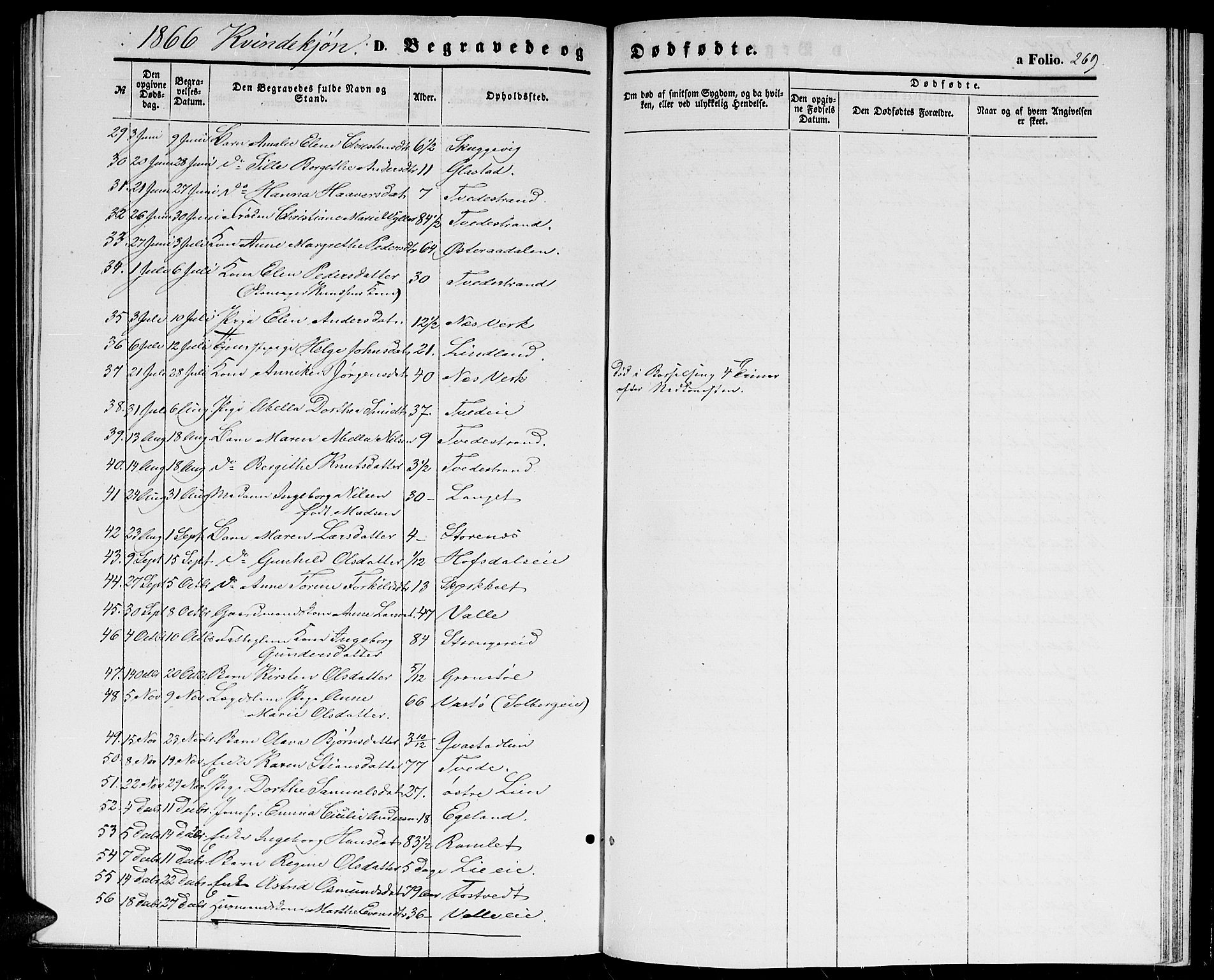 Holt sokneprestkontor, AV/SAK-1111-0021/F/Fb/L0008: Parish register (copy) no. B 8, 1858-1871, p. 269