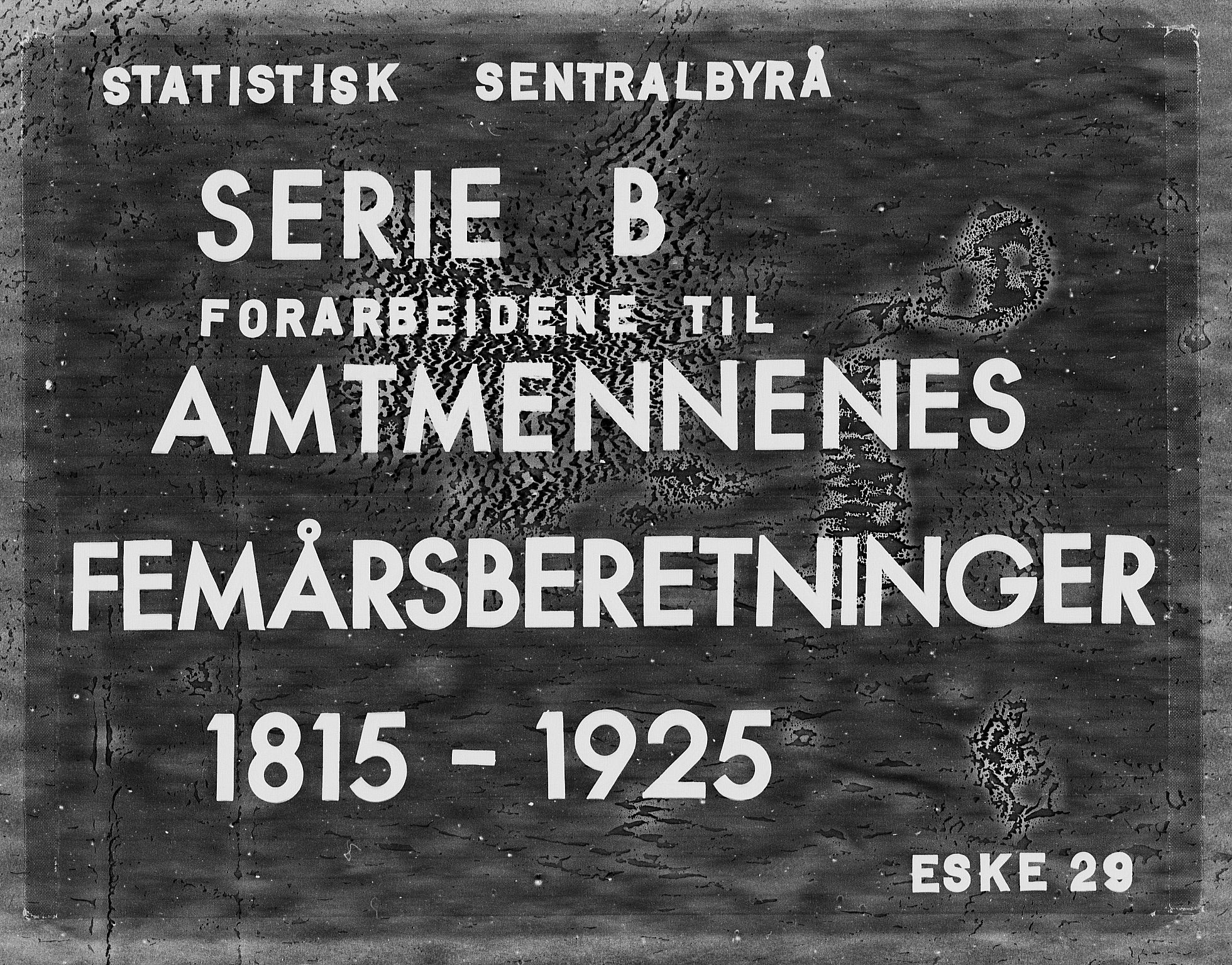 Statistisk sentralbyrå, Næringsøkonomiske emner, Generelt - Amtmennenes femårsberetninger, RA/S-2233/F/Fa/L0029: --, 1866-1870, p. 1