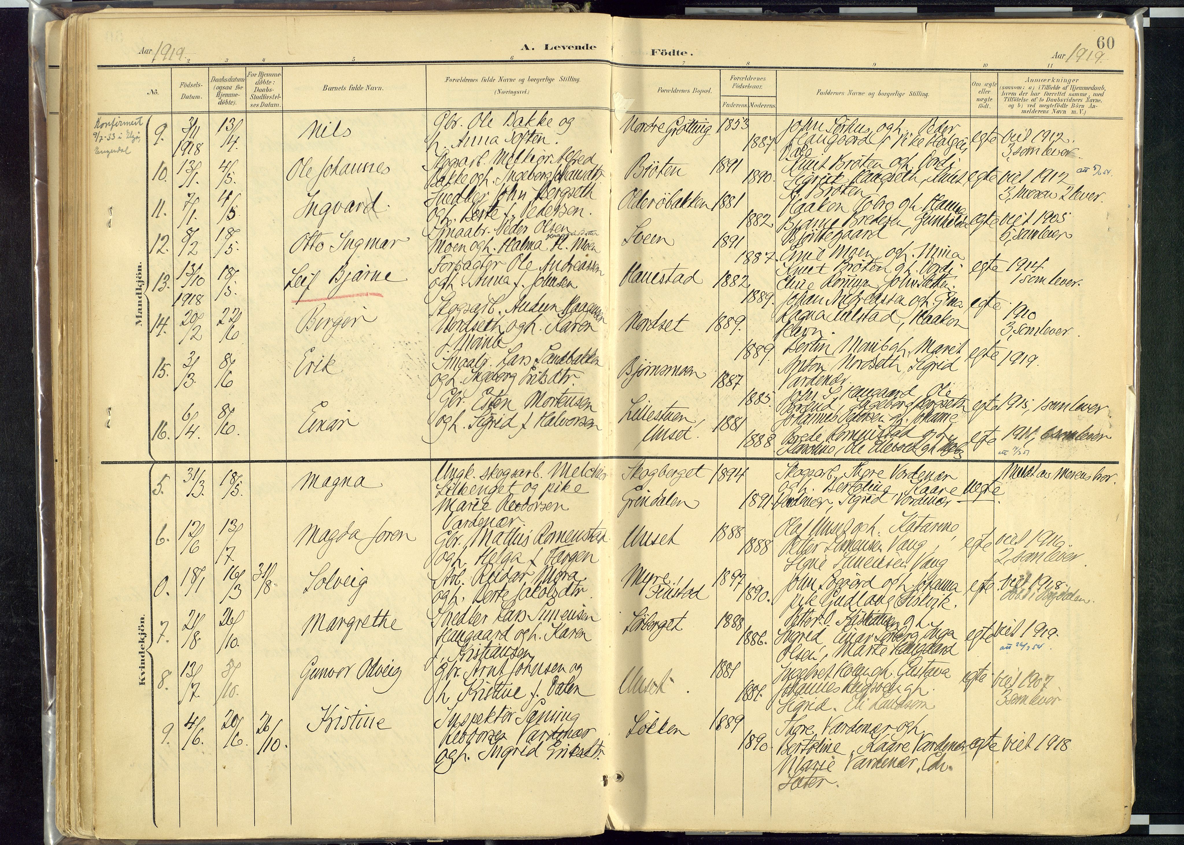 Rendalen prestekontor, AV/SAH-PREST-054/H/Ha/Haa/L0012: Parish register (official) no. 12, 1901-1928, p. 60