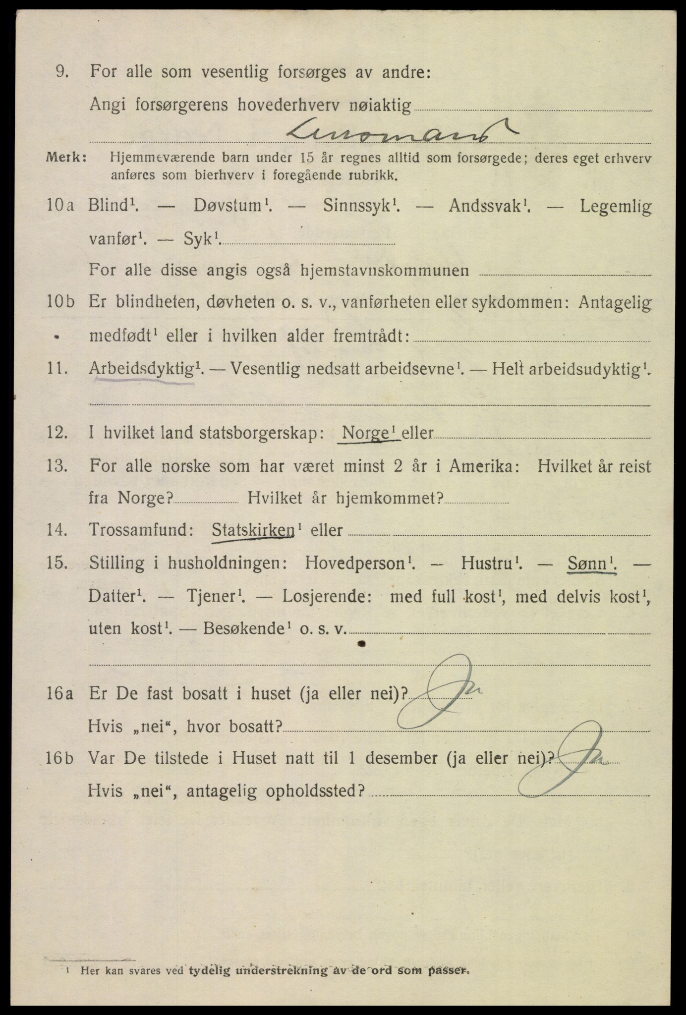 SAK, 1920 census for Mandal, 1920, p. 9128