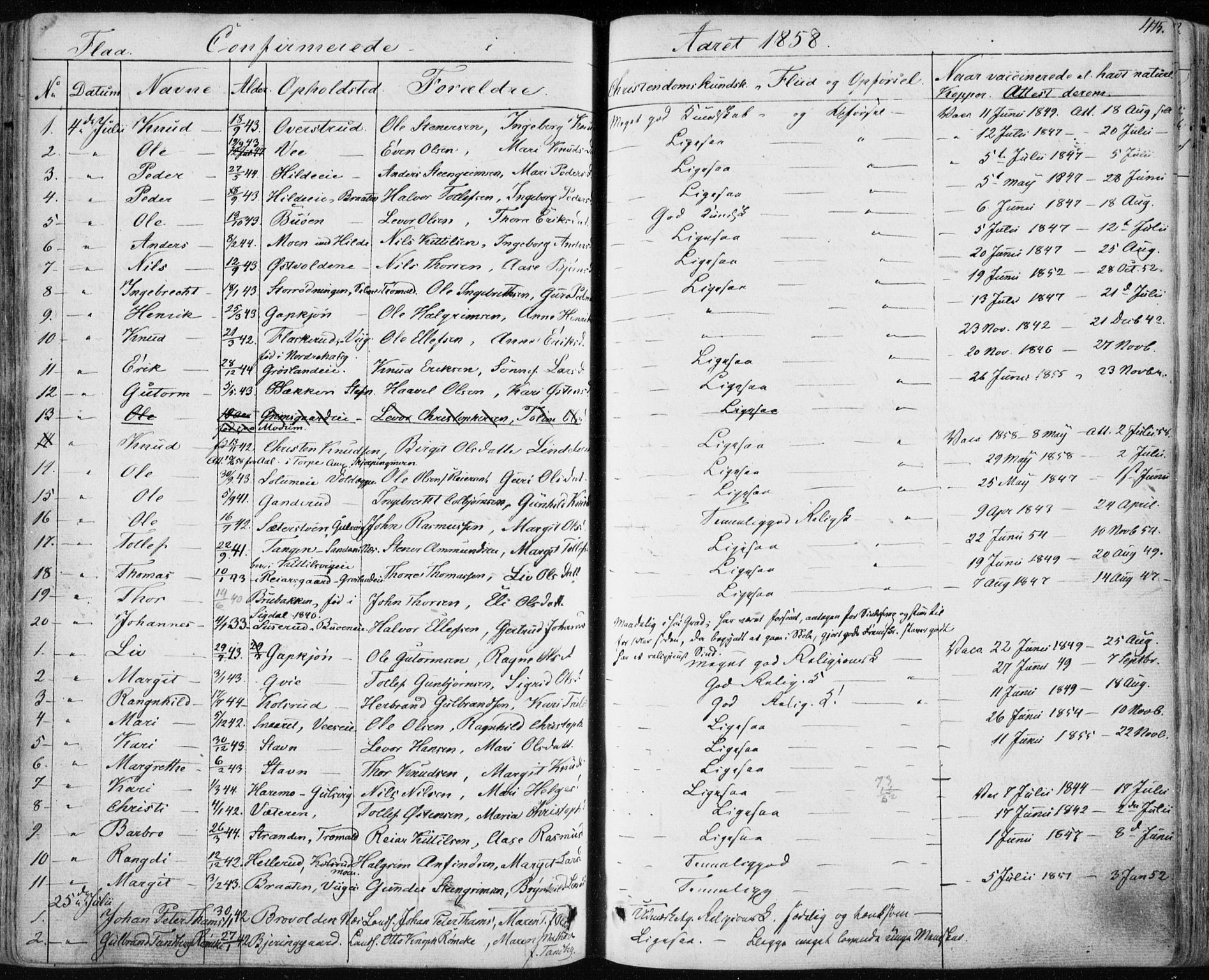 Nes kirkebøker, AV/SAKO-A-236/F/Fa/L0009: Parish register (official) no. 9, 1834-1863, p. 415