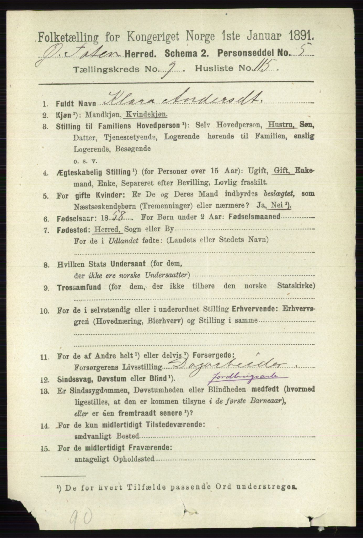 RA, 1891 census for 0528 Østre Toten, 1891, p. 6290