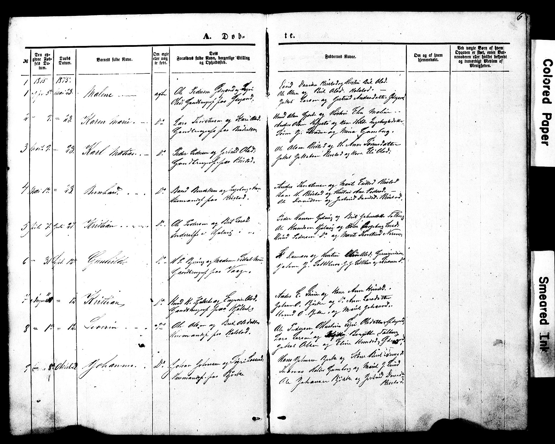 Ministerialprotokoller, klokkerbøker og fødselsregistre - Møre og Romsdal, SAT/A-1454/550/L0618: Parish register (copy) no. 550C01, 1870-1927, p. 6