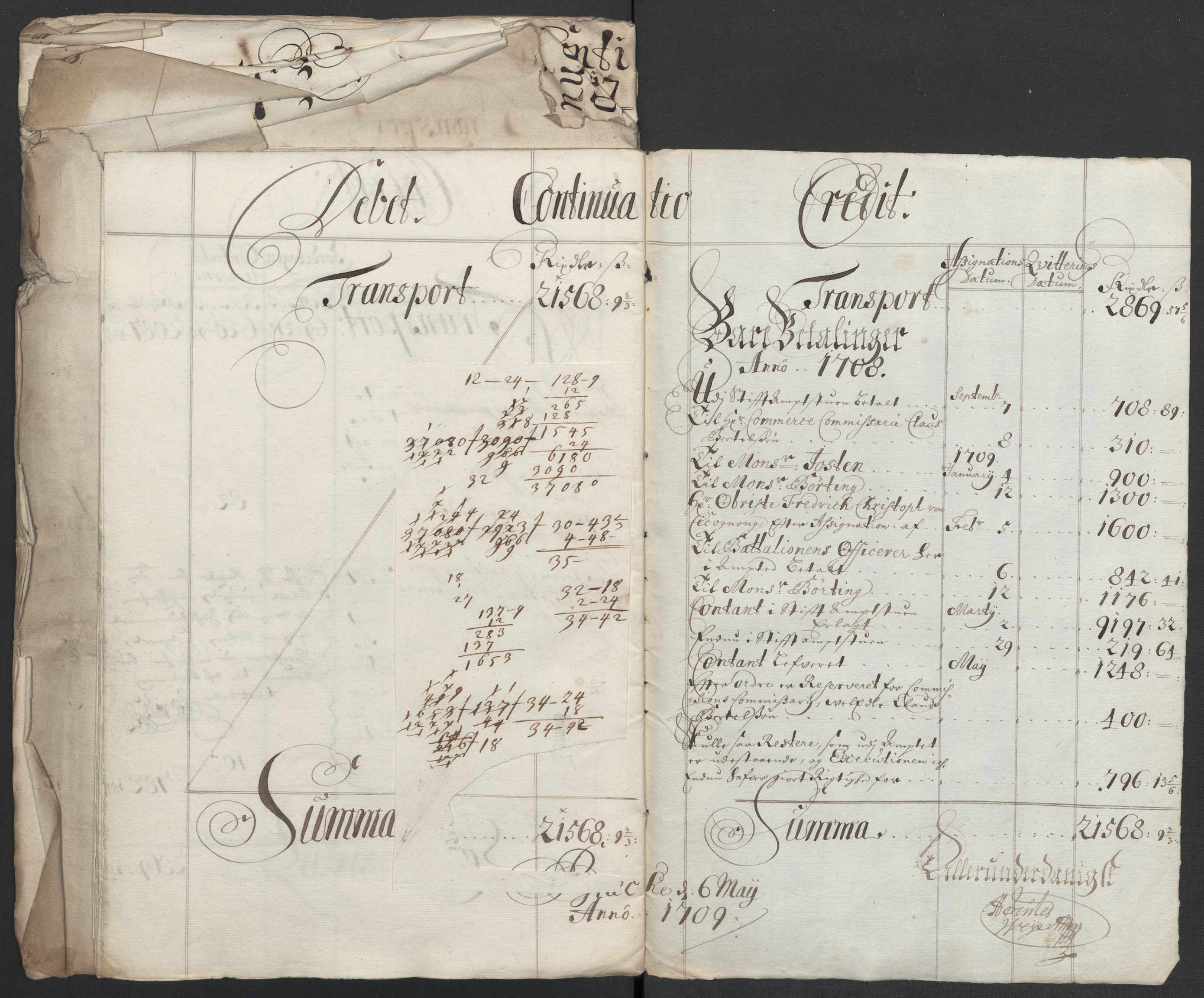 Rentekammeret inntil 1814, Reviderte regnskaper, Fogderegnskap, AV/RA-EA-4092/R36/L2118: Fogderegnskap Øvre og Nedre Telemark og Bamble, 1708-1709, p. 23