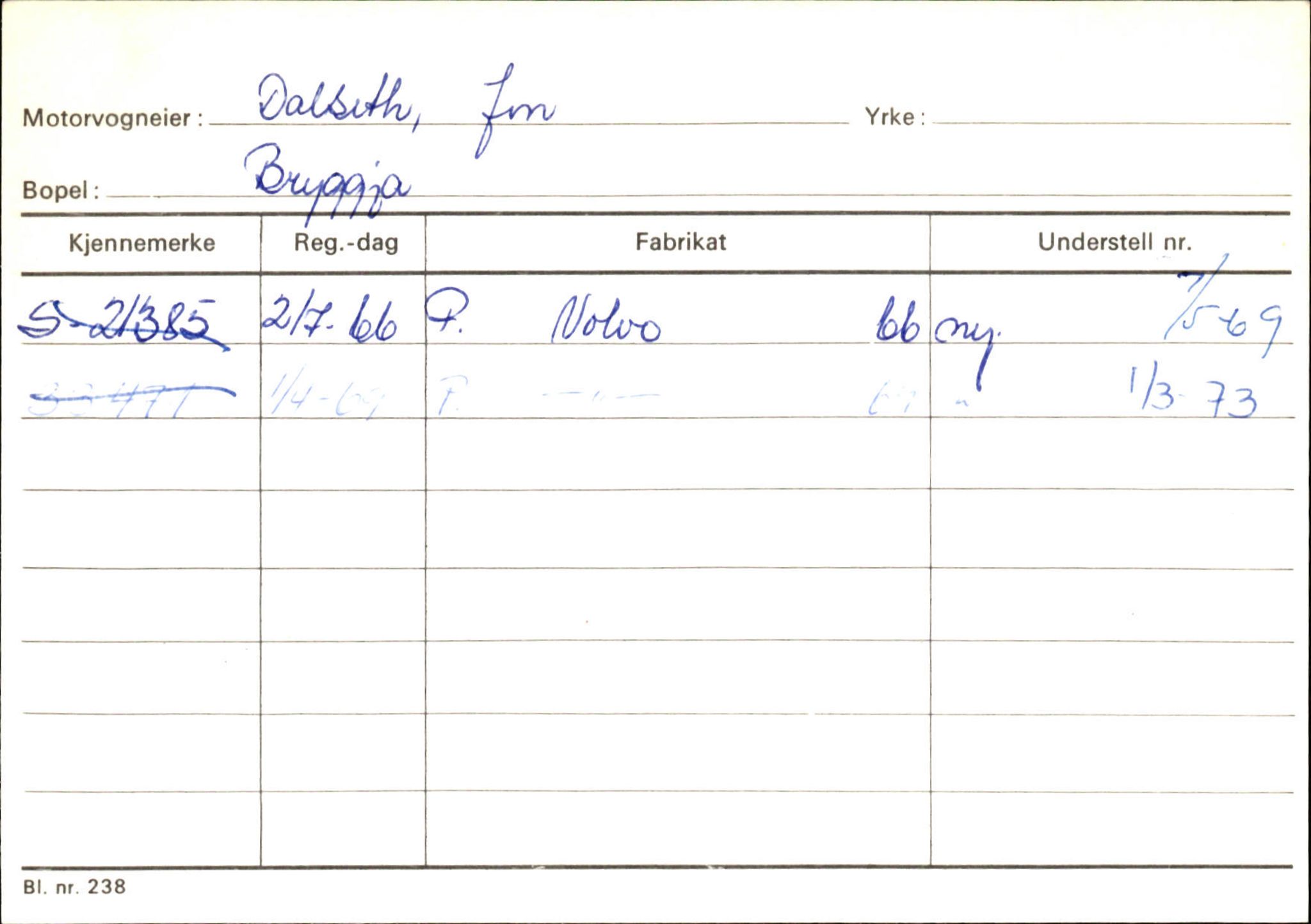 Statens vegvesen, Sogn og Fjordane vegkontor, AV/SAB-A-5301/4/F/L0144: Registerkort Vågsøy A-R, 1945-1975, p. 349