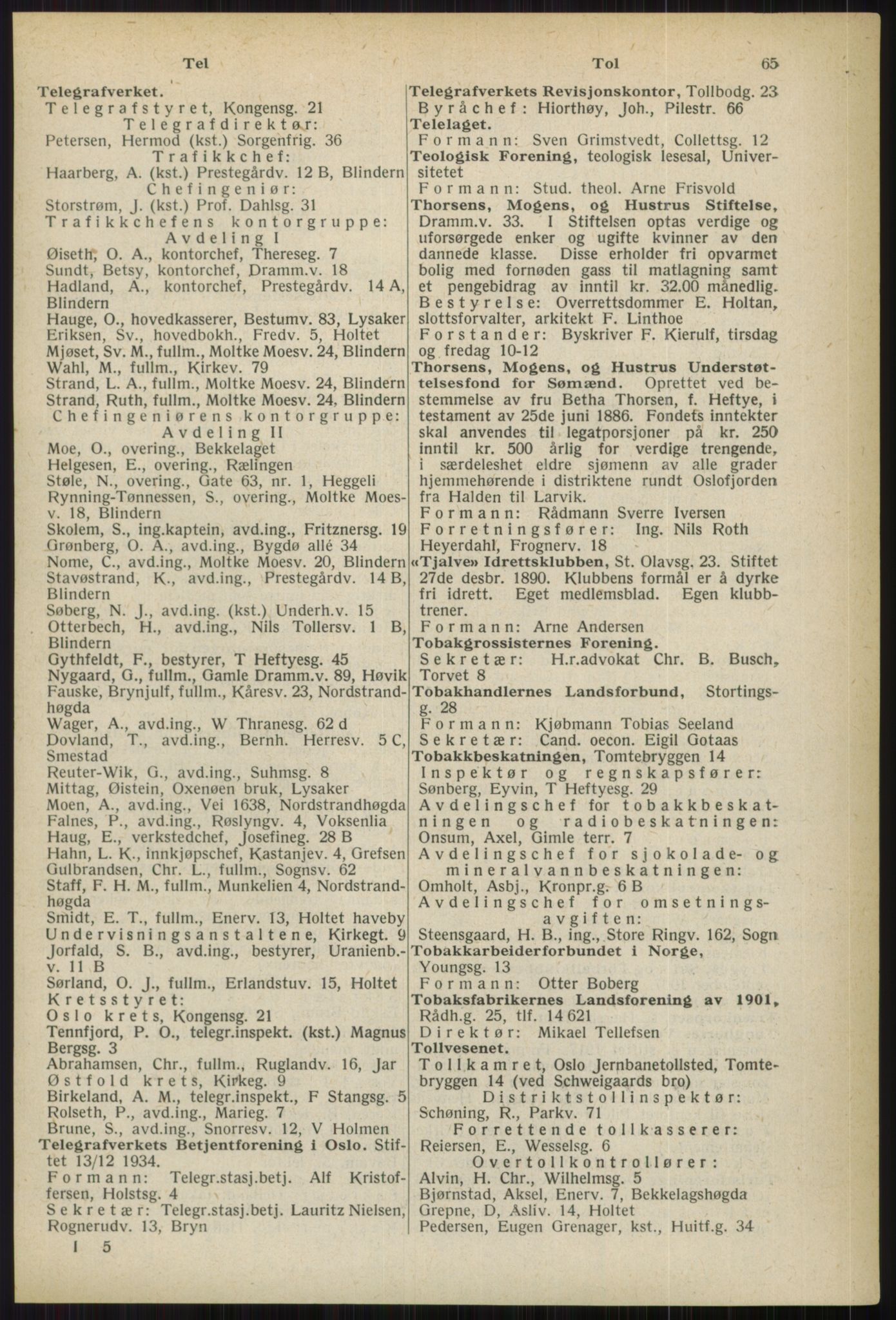Kristiania/Oslo adressebok, PUBL/-, 1936, p. 65