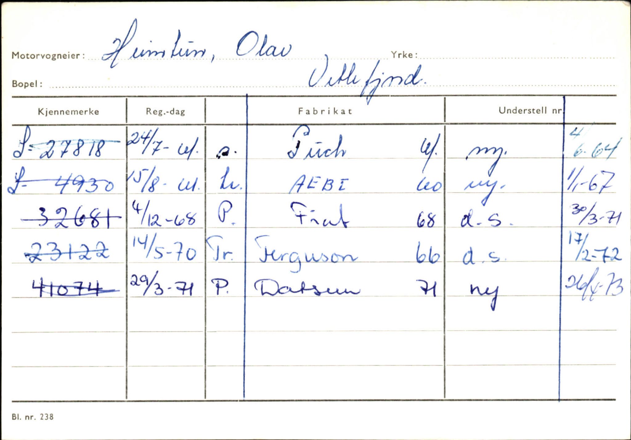 Statens vegvesen, Sogn og Fjordane vegkontor, AV/SAB-A-5301/4/F/L0132: Eigarregister Askvoll A-Å. Balestrand A-Å, 1945-1975, p. 1844