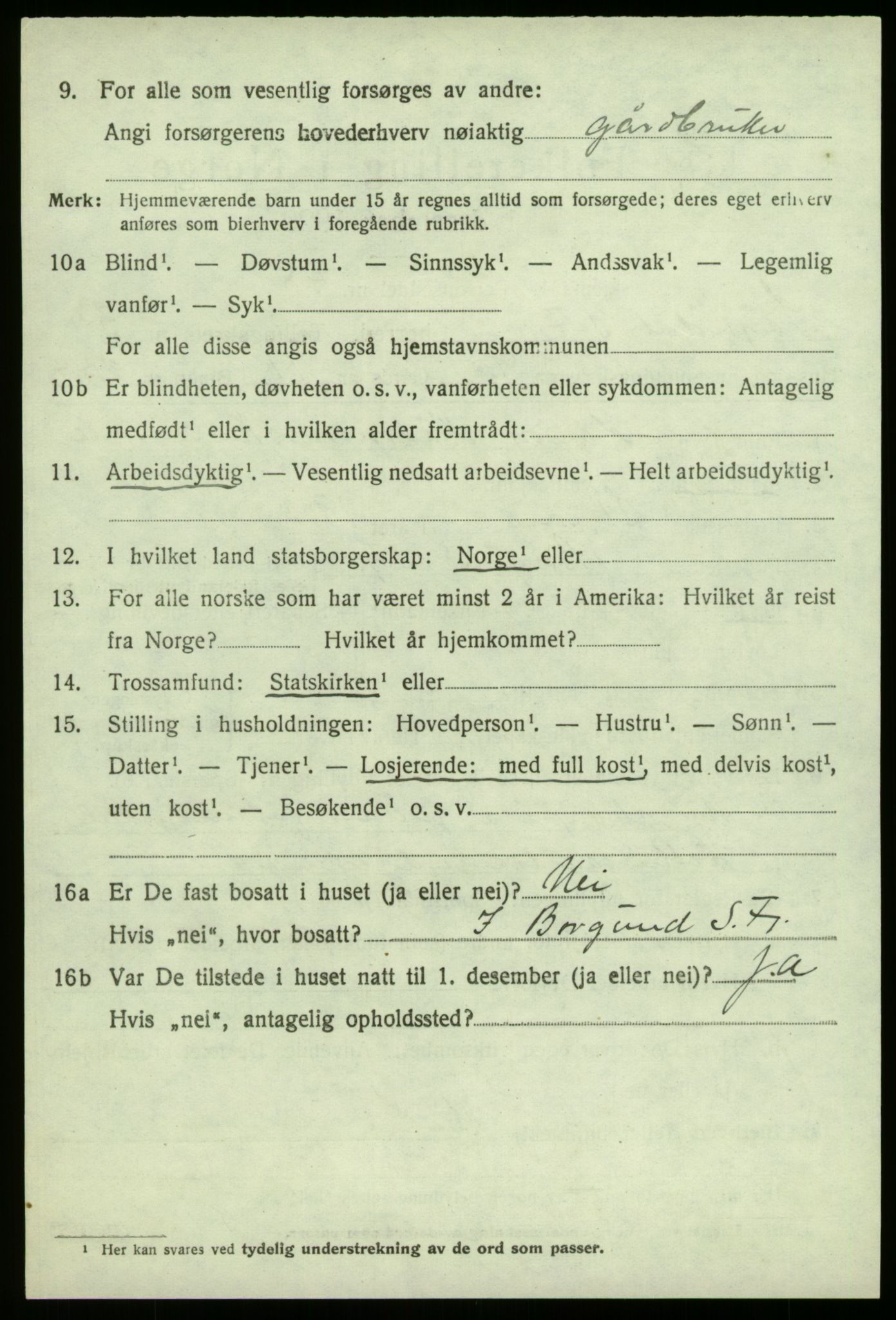 SAB, 1920 census for Sogndal, 1920, p. 2296
