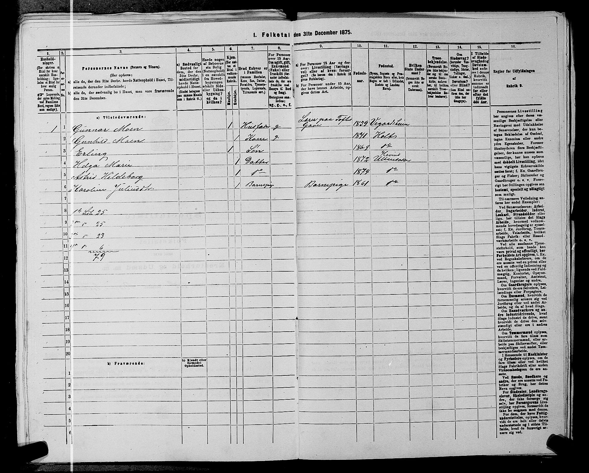RA, 1875 census for 0235P Ullensaker, 1875, p. 2036