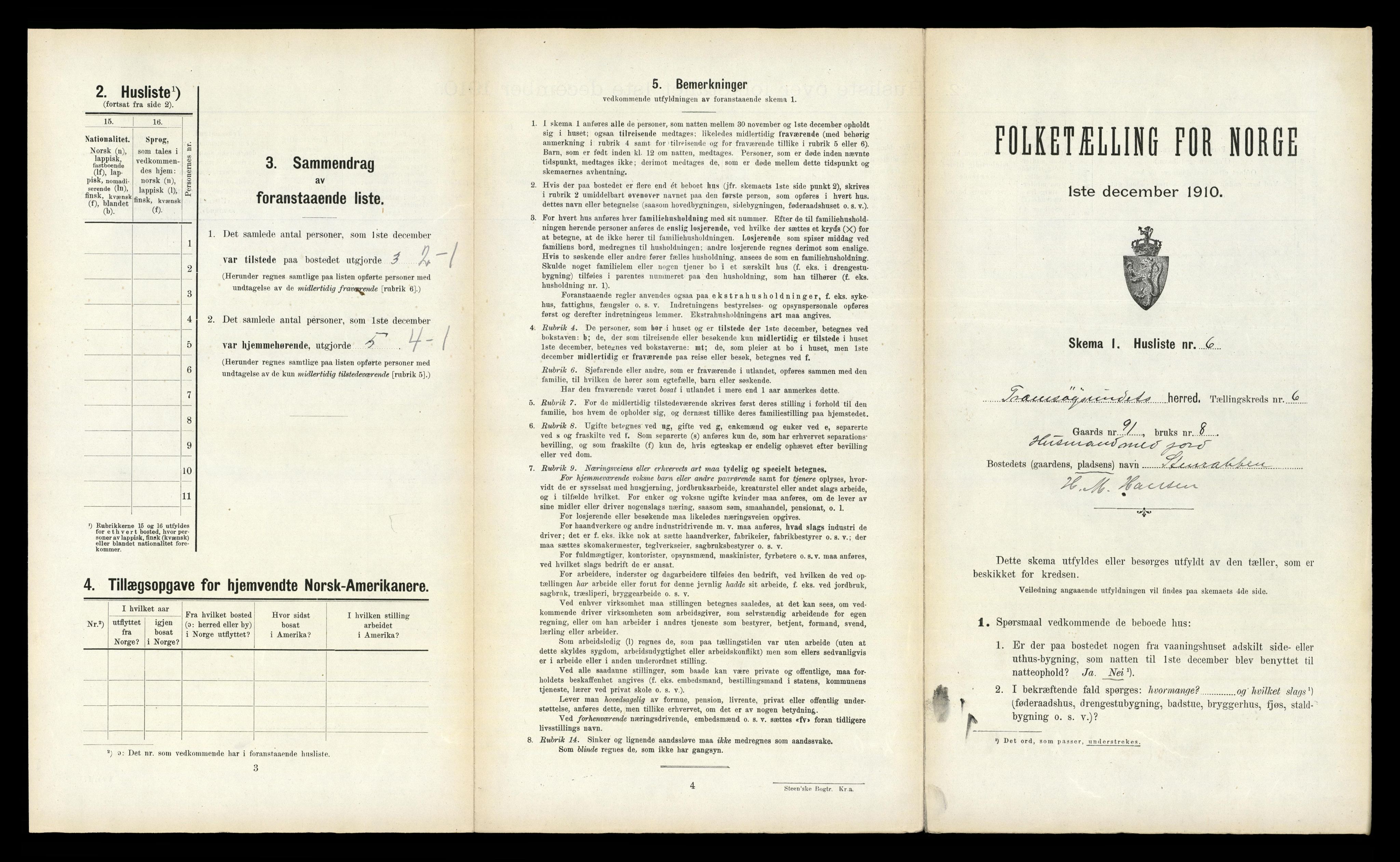 RA, 1910 census for Tromsøysund, 1910, p. 1195